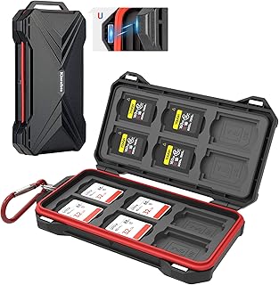 [12 SD + 12 CFexpress Type A] Magnetic Closure Memory Card Case Holder Organizer Protector Keeper for SD SDHC SDXC for Sony CEA-G80T CEA-G160T Alpha 1 A1 A7 IV A7M4 FX3 FX6 Camera Memory Card Storage