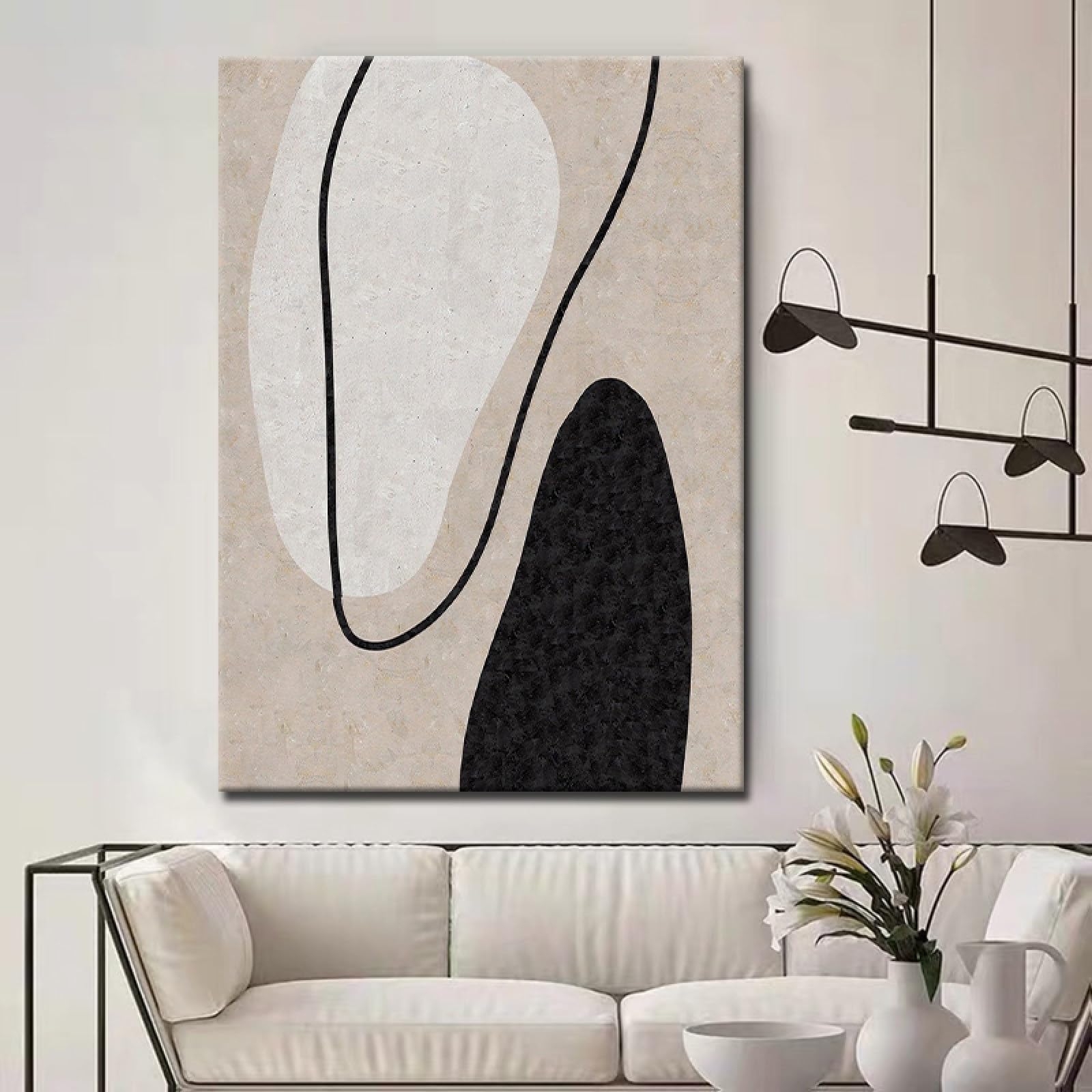 Art mural peint à la main texturé, une peinture à l'huile qui inspire votre quotidien