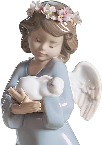 Miniatura 2 de LLADRÓ Figura de ángel del amor celestial. Figura de ángel de porcelana.
