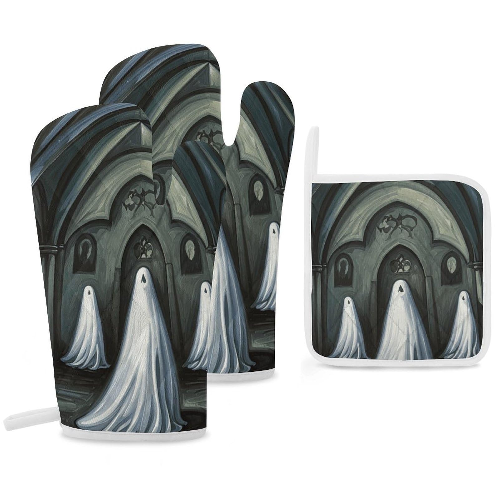 Gants de cuisine et maniques Ghost Dark Academy pour cuisson