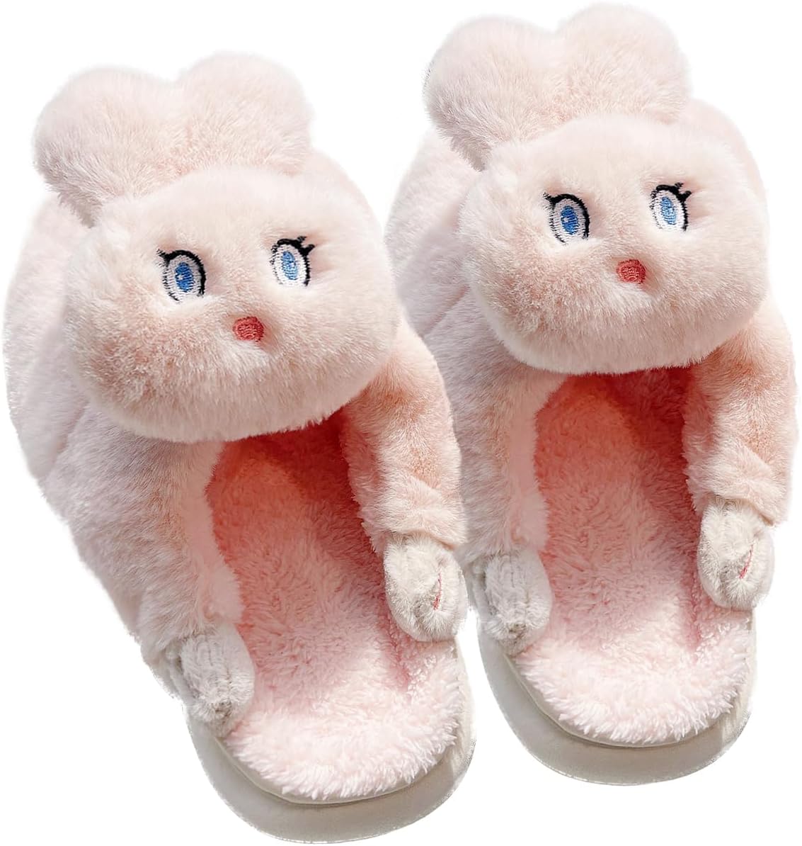 Caramella BubbleWomen Animal Slippers Cute Cat Slippers Kawaii Memory Foam Cartoon Winter Warm House Shoes Christmas for Girls Adult