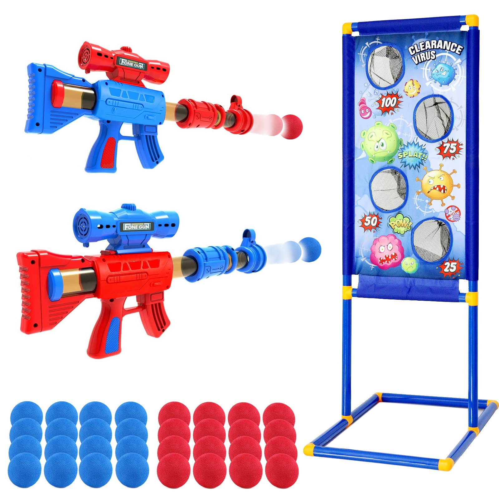 Kids Toys Shooting Game Toy: Boy Toys Air Toy Guns Gifts for Age 5 6 7 8 9 10+ Year Old Boys Girls B