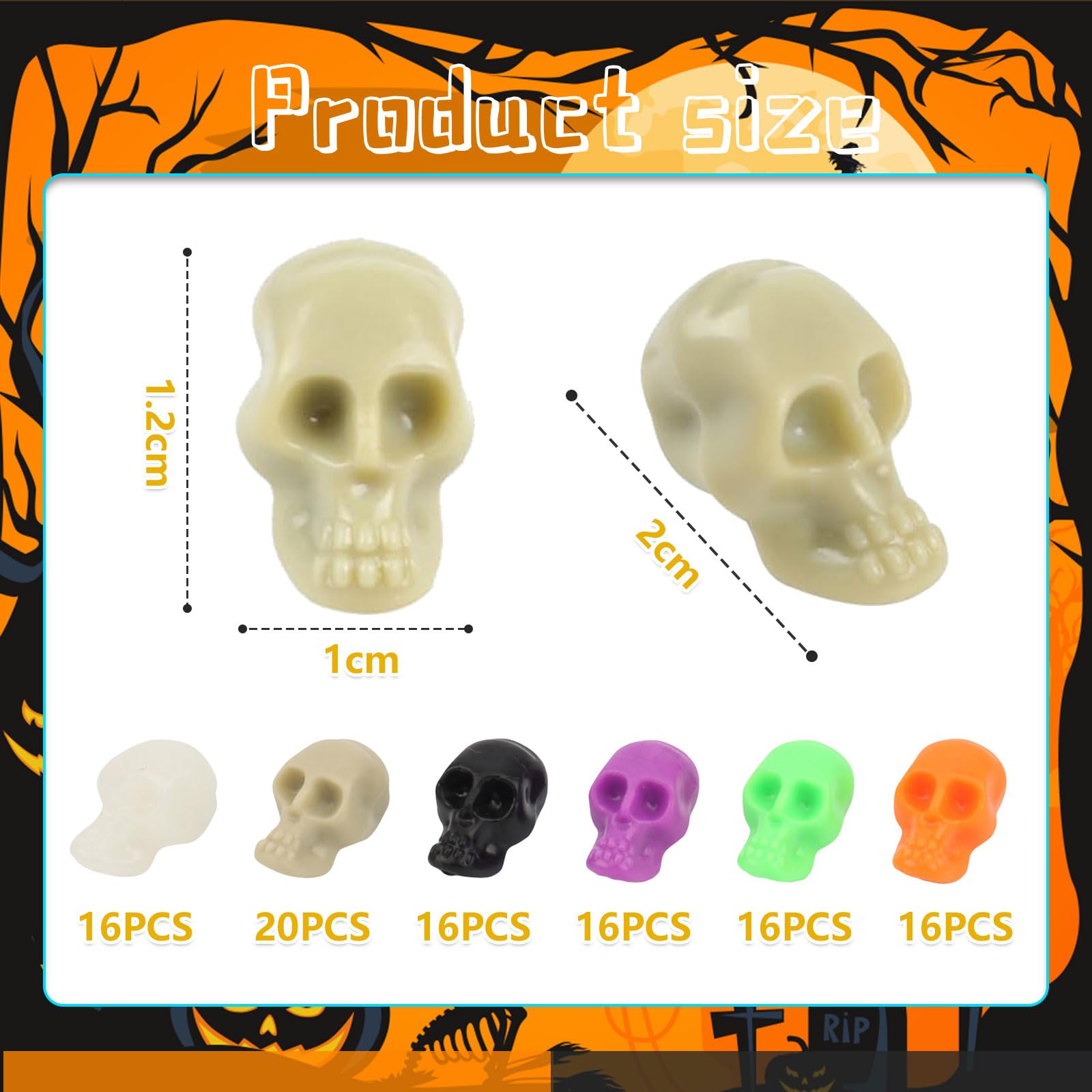 20/50/100 Pièces Têtes De Crâne Miniatures En Plastique - SHEIN ANCE