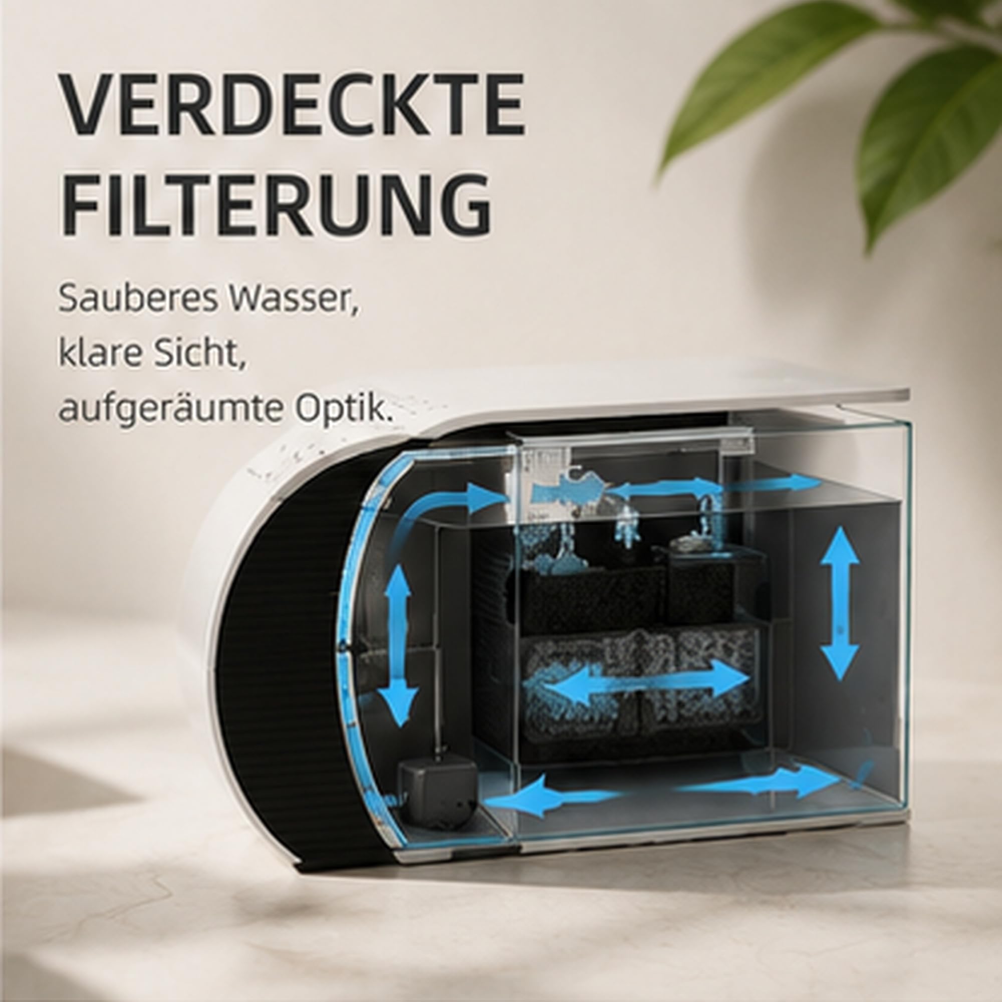 5 GallonAquarium, Mit LED Beleuchtung Und Wasserpumpe Fassungsvermögen Für Zierfische Krabben Pflanzen Ideal Für Wohnzimmer Schlafzimmer Büro Dekoration