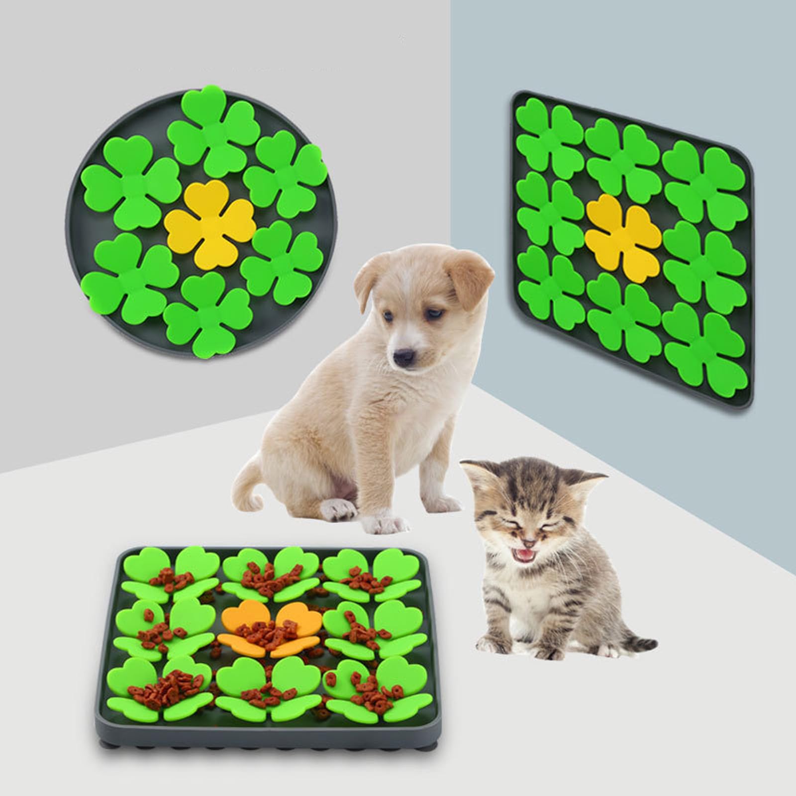 Leckmatte Für Hunde Und Katzen, Silikon-Schnüffelmatte Mit Saugfunktion, Trocken-/Nassfuttermatte, Leckmatte Für Gesunde Essgewohnheiten, Steigerung Der Intelligenz, Geruchstraining