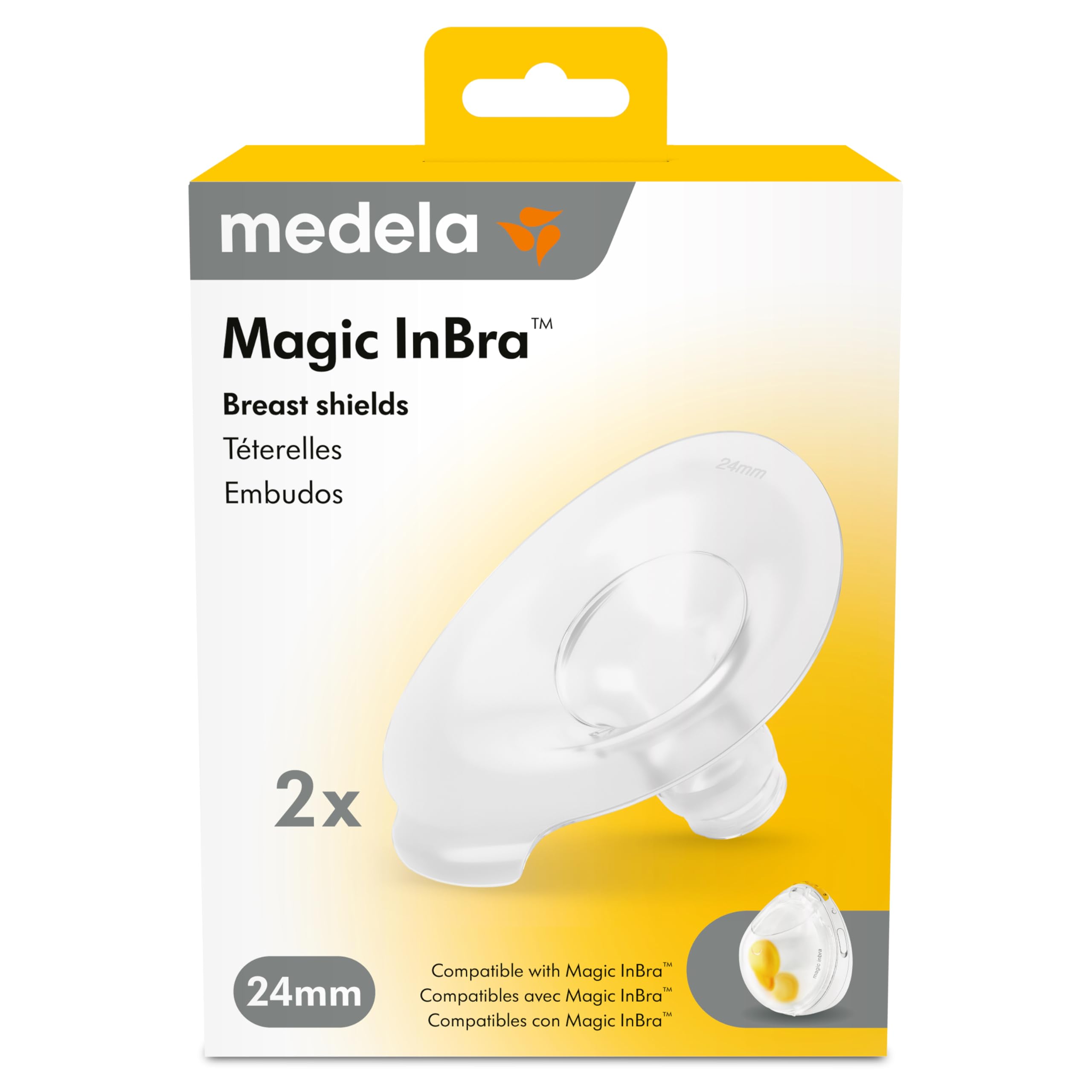 Medela Magic InBra Breast Shields 24mm (L)