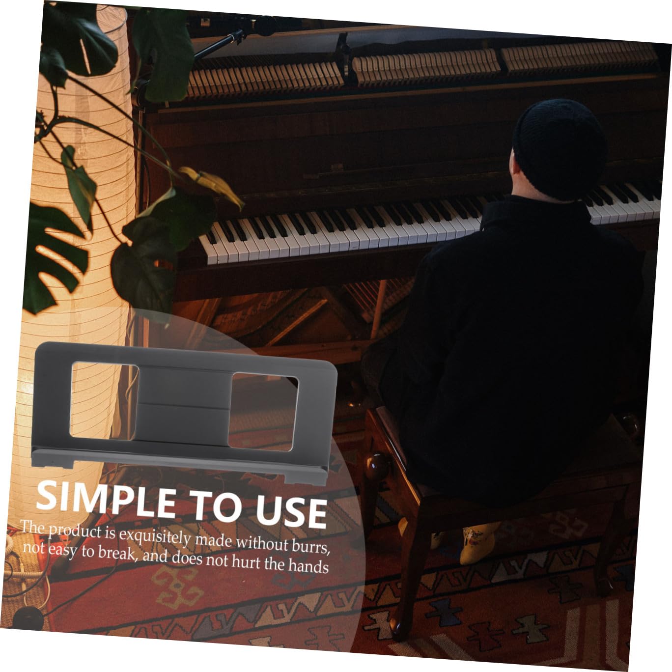 Supporto Spartiti per Tastiera Musicale Leggero e Robusto per Pianoforte Digitale e Keyboard Fissaggio Sicuro per Libri Musicali Facile da Montare e Smontare