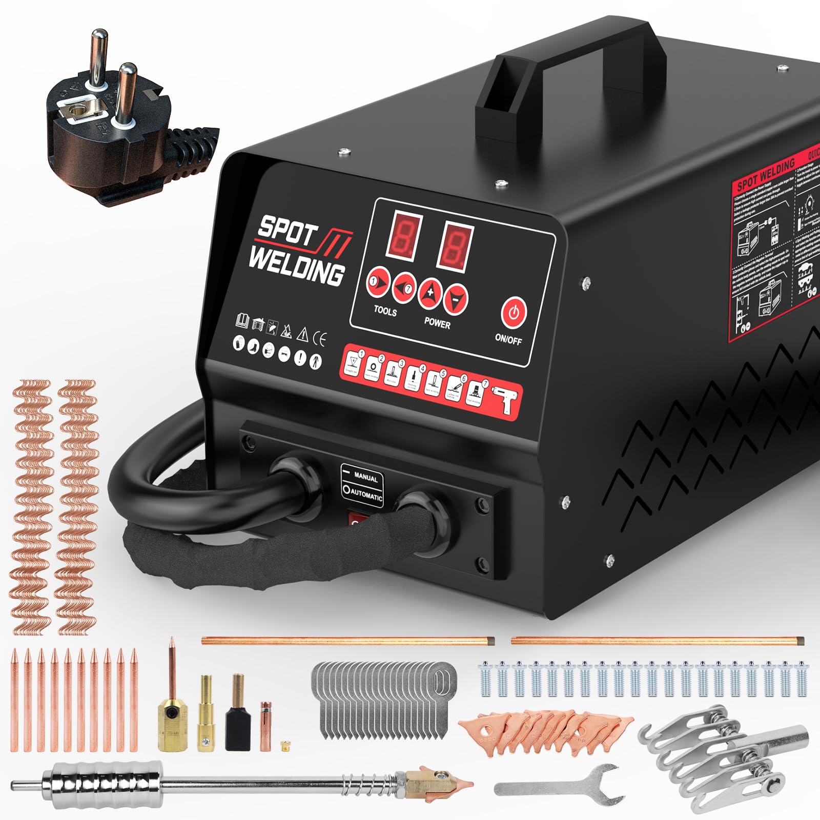 Poste à souder par points 220V et dépanneur de carrosserie induction 3.5 kW