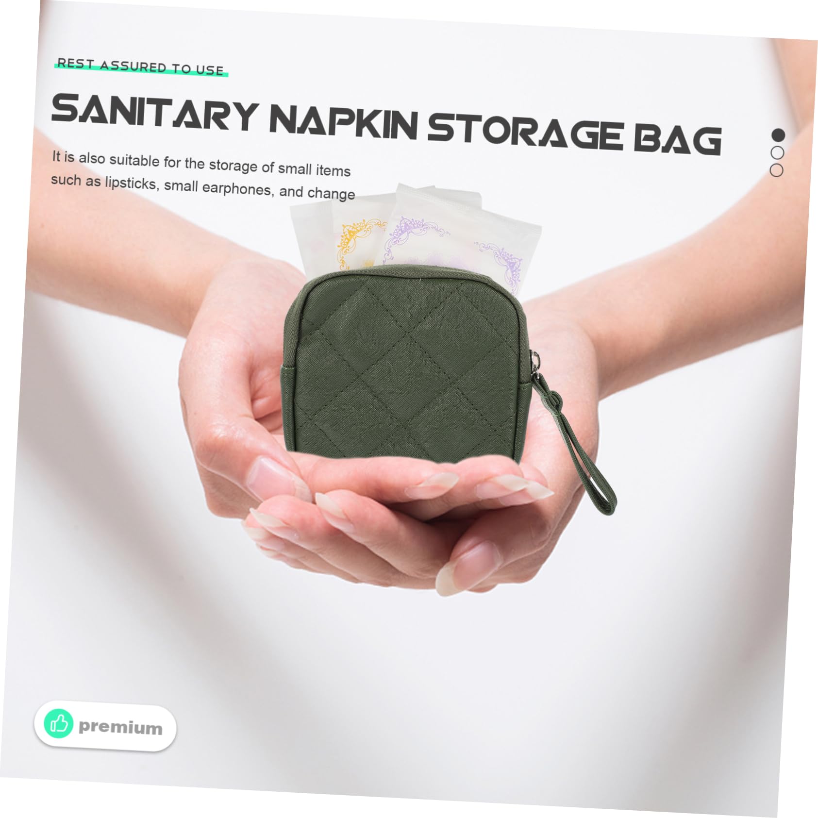 Sacchetto Porta Assorbenti Sanitario Portatile Custodia Igienica Femminile Borsa Salvaspazio Per Viaggio