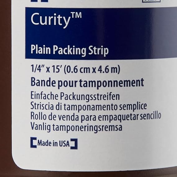 Curity Plain Packing Strip, Sterile, 1/4 in, 1 ct