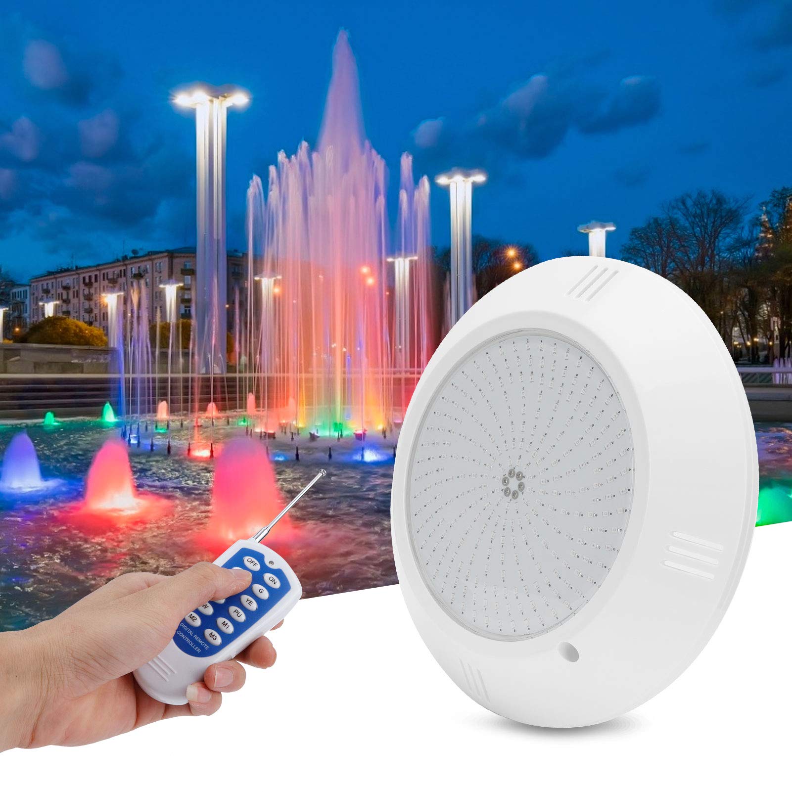 252 LED RGBW oświetlenie podwodne do basenu, na zewnątrz, kolorowe, wodoodporne, pilot zdalnego sterowania, oświetlenie krajobrazu, AC12 V, do ogrodu, na plażę, do pływania