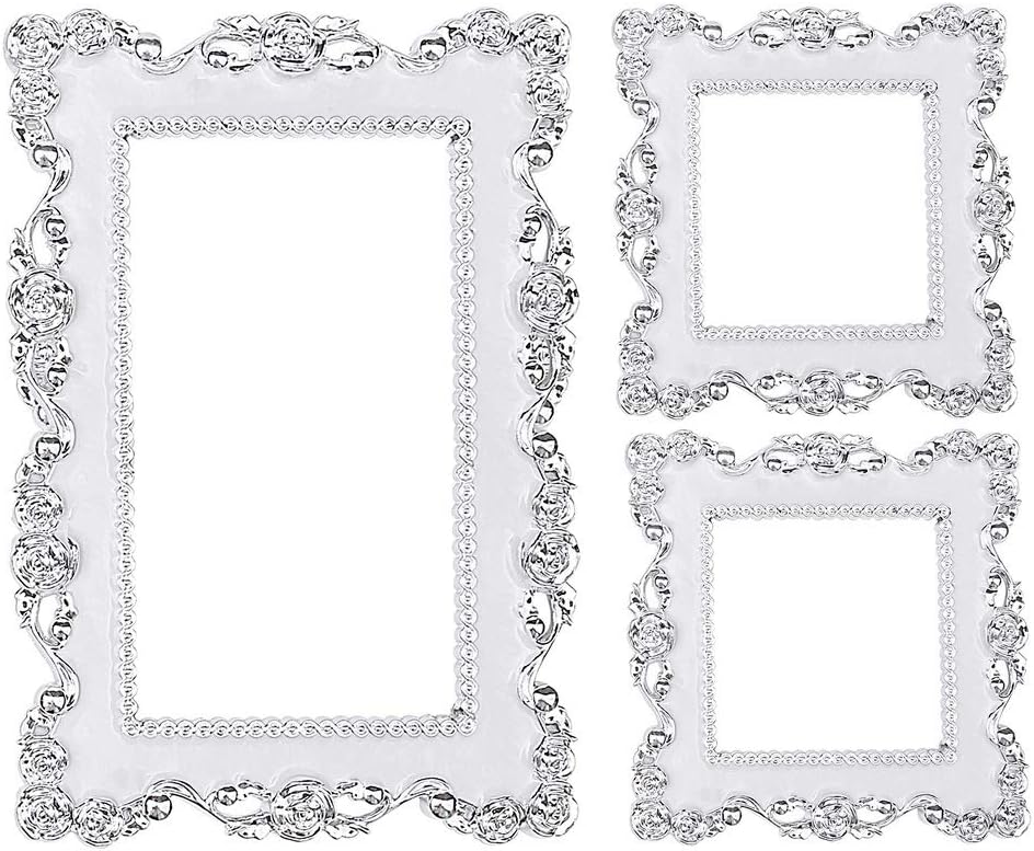 3 Pcs Flower Light Switch Stickers, 2 Pcs Single and 1Pcs Double Plug Socket Surround Stickers Cover for Home Wall Switch Decoration(Silver)