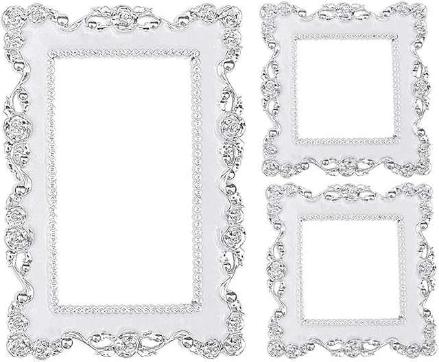 3 Pcs Flower Light Switch Stickers, 2 Pcs Single and 1Pcs Double Plug Socket Surround Stickers Cover for Home Wall Switch Decoration(Silver)