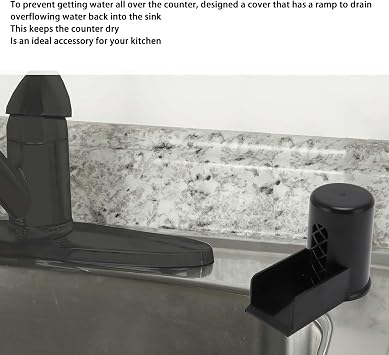 Dishwasher Air Gap Cover with Ramp Overflow Spout Extender for Sink