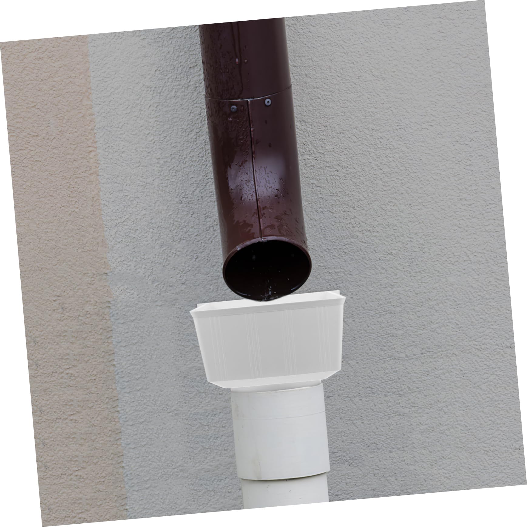 Conector de Canalón Pvc Blanco para Bajante de Lluvia