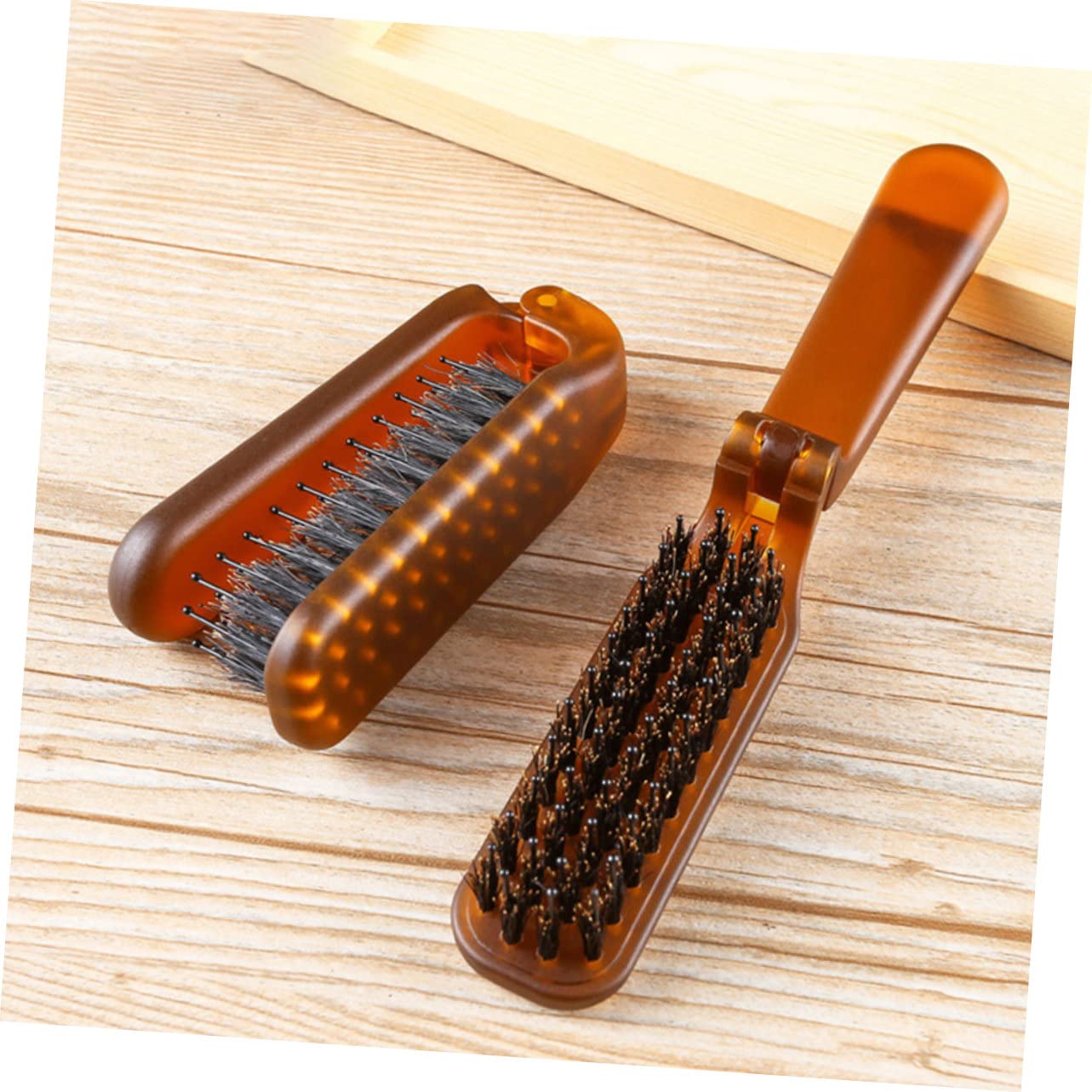FRCOLOR 8 Piezas Peine plegable Peine de hombre de compacto de pelo portátil cepillo de pelo para peluquín para hombres pelucas para hombres para rizos rectos
