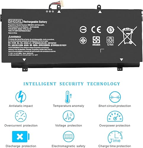 Miniatura 3 de SH03XL - Batería de repuesto para HP Spectre X360 13-AC0XX 13-AC023DX 13-AC033DX 13-AC013DX 13-AC63DX 13-AC006TU 13-W0XX 13-W013DX 13-W023DX 13DX