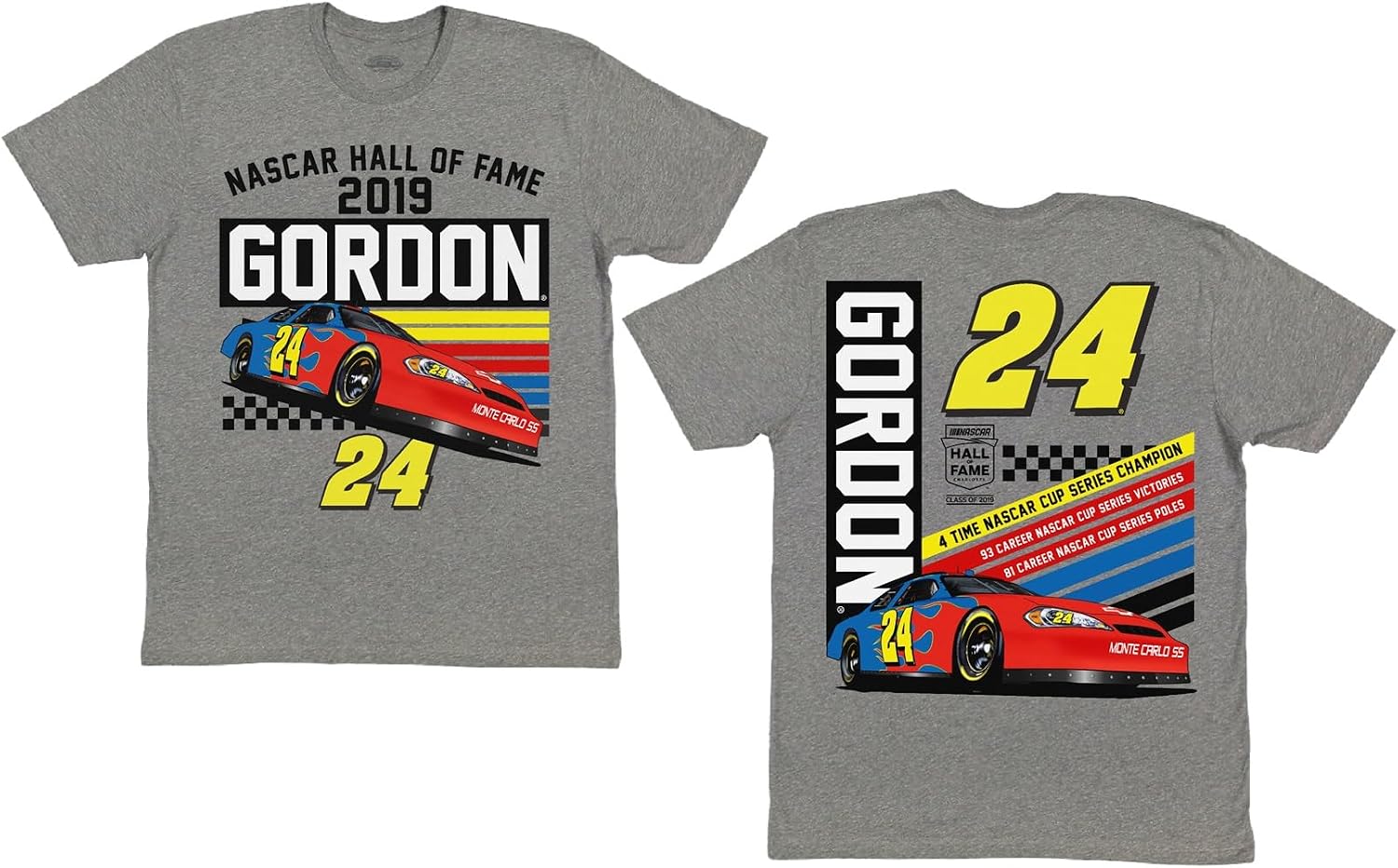 Jeff Gordon #24 NASCAR Class of 2019 NHOF Hall of Fame Car Stats Inductee Shirt