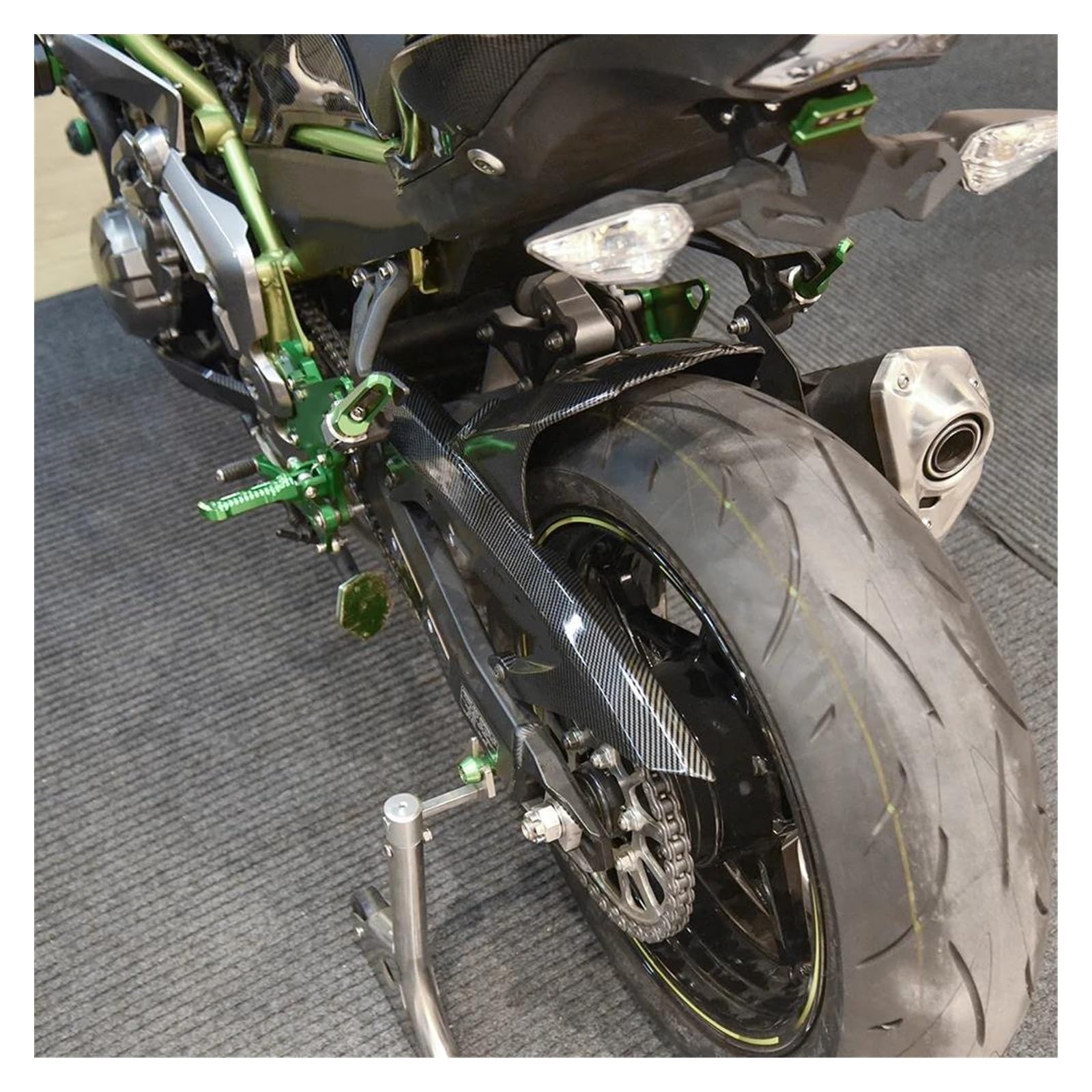 DZSYINGCHUSM Schutzblech Für Kawasaki Für Z900 Für Z900RS 2018-2023 Hinten Reifen Hugger Kotflügel Abdeckung Spritzen Schutz Motorrad 2017 Für Z 900 Kotflügel Vorne(Unpainted) Auto & Motorrad