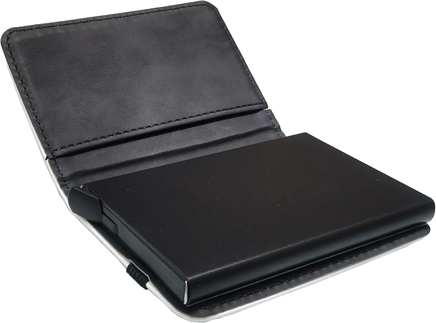 2 Pieces Sublimation Pop Up Automatic Credit Card Holder Wallet with Bill Slot, High Temperature Resistant Leather for Women Men DIY Craft (Black) - Image 7