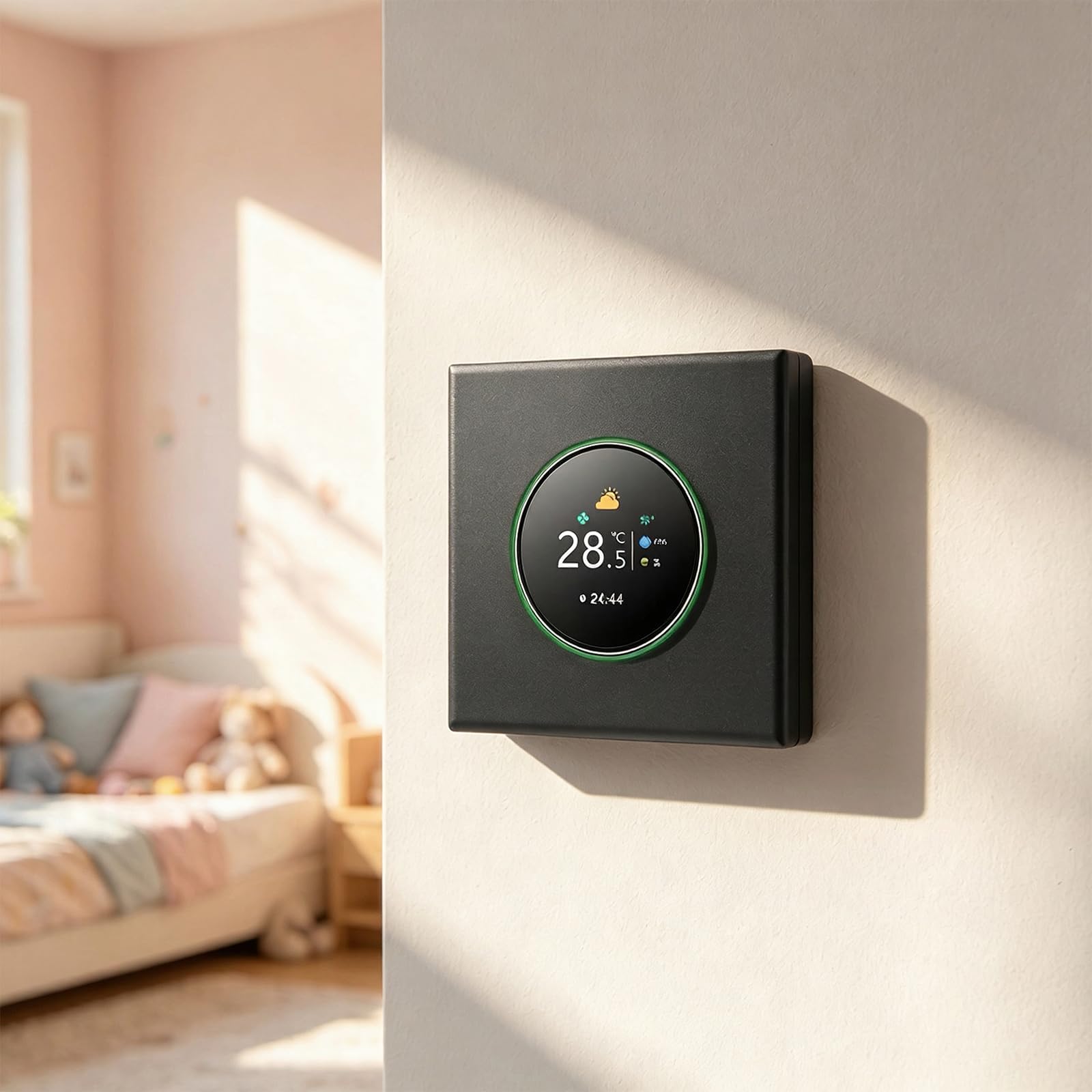 Smart Knob Farbthermostat Klimaanlage mit 2-Rohr, Sprachsteuerung, funktioniert mit Alexa Google Home, Smart Life App Control