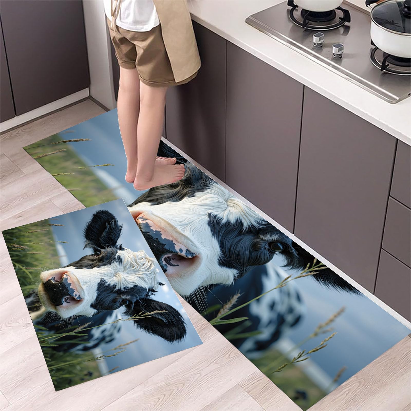 Tapis de cuisine antidérapant lavable pour éviter les glissades devant l'évier