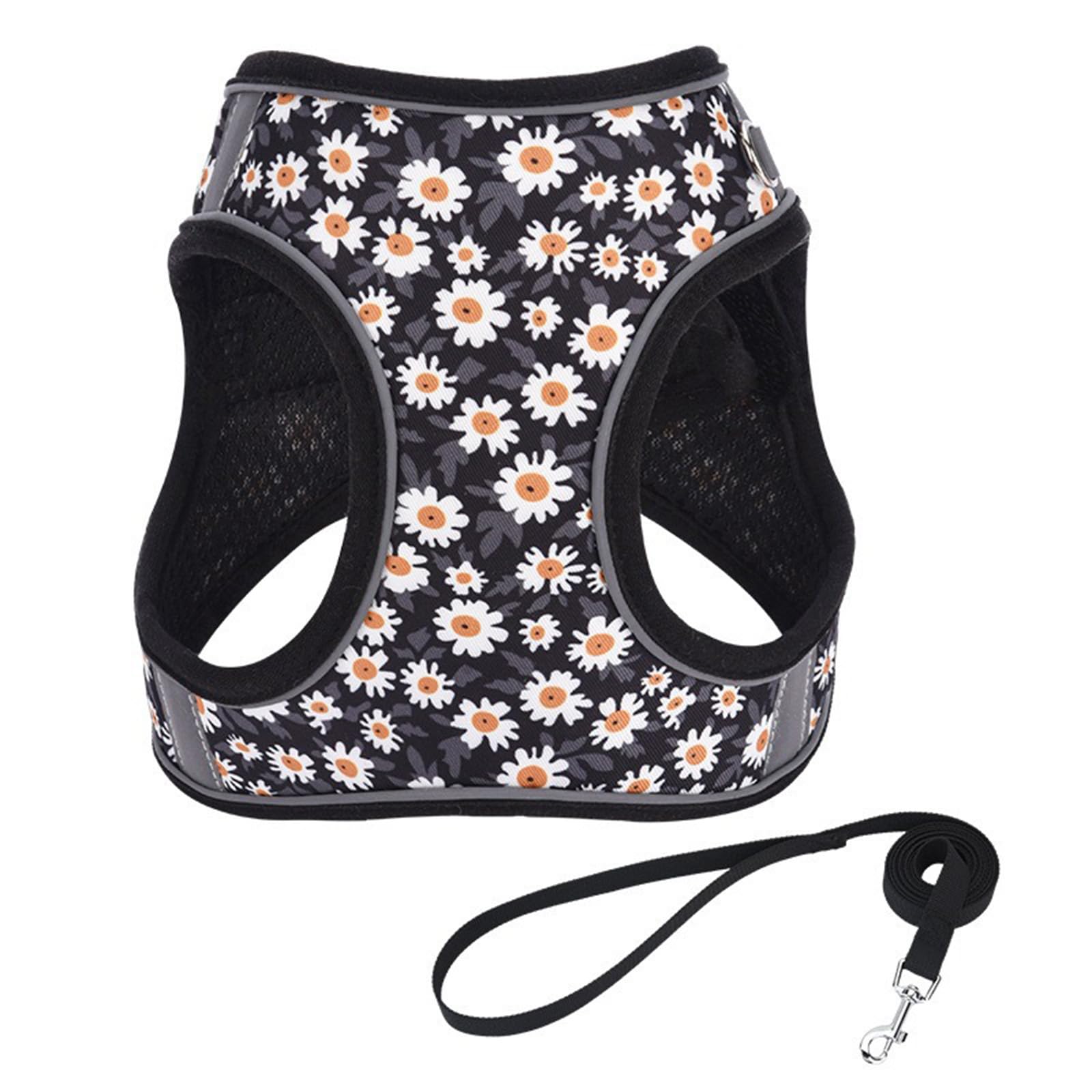 Muiltvoe Large Dog Harness for Small Dogs Without Pull Design Easy Walking Vest with Adjustable Fit Nylon Harness