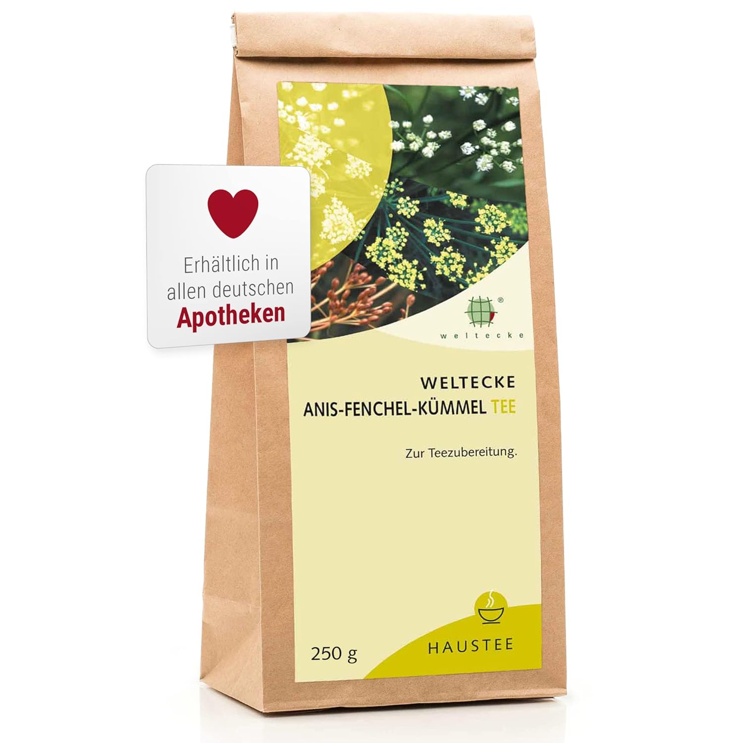 Weltecke Anis-Fenchel-Kümmel-Tee lose 250 g | Arzneibuch-Qualität hergestellt & kontrolliert in ...
