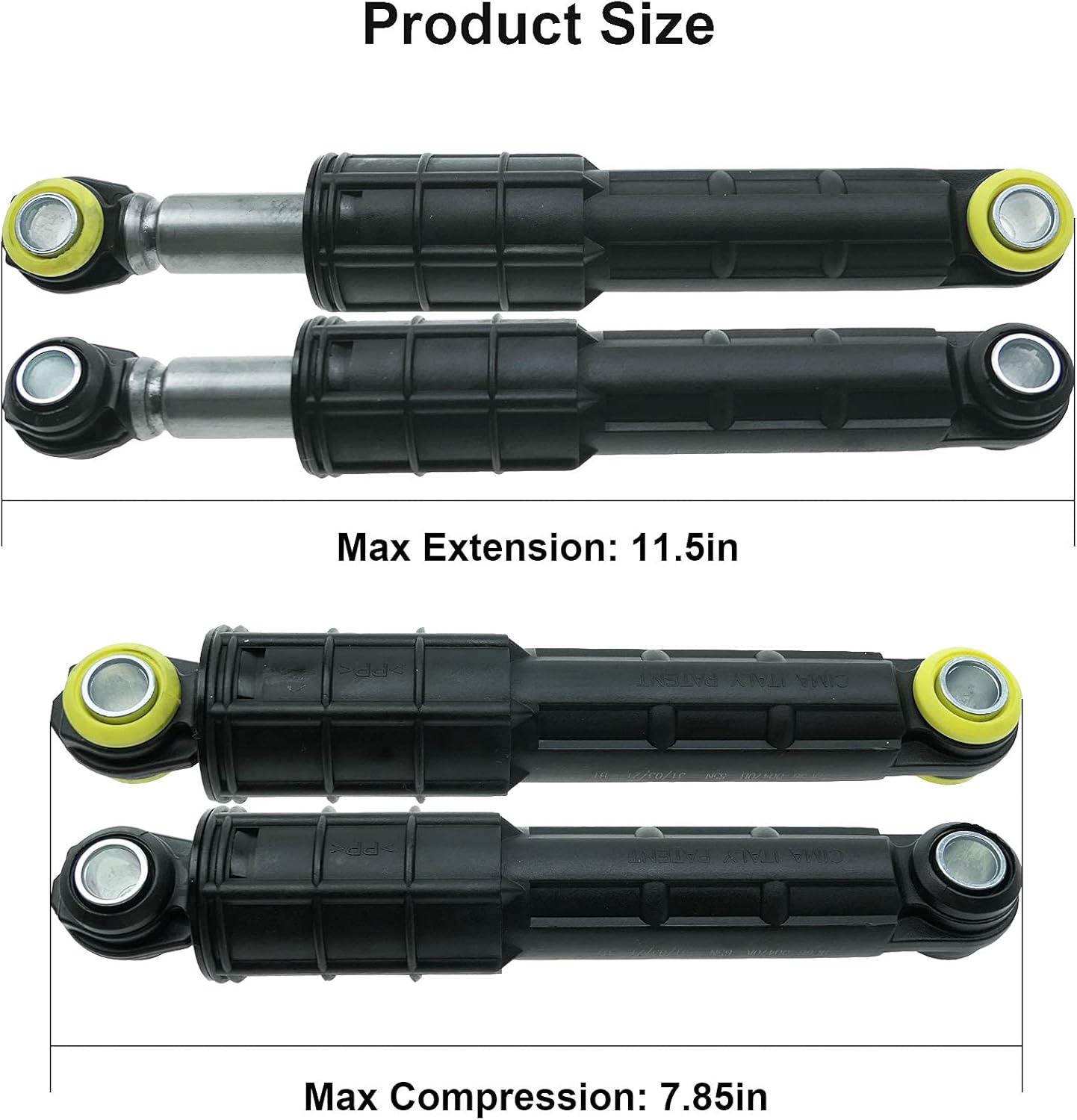 Washer Shock Absorber 4 Pack Compatible with Samsung Washing Machines AP4206426 2020946 DC66-00470A DC66-00470B DC66-00650C DC66-00650D