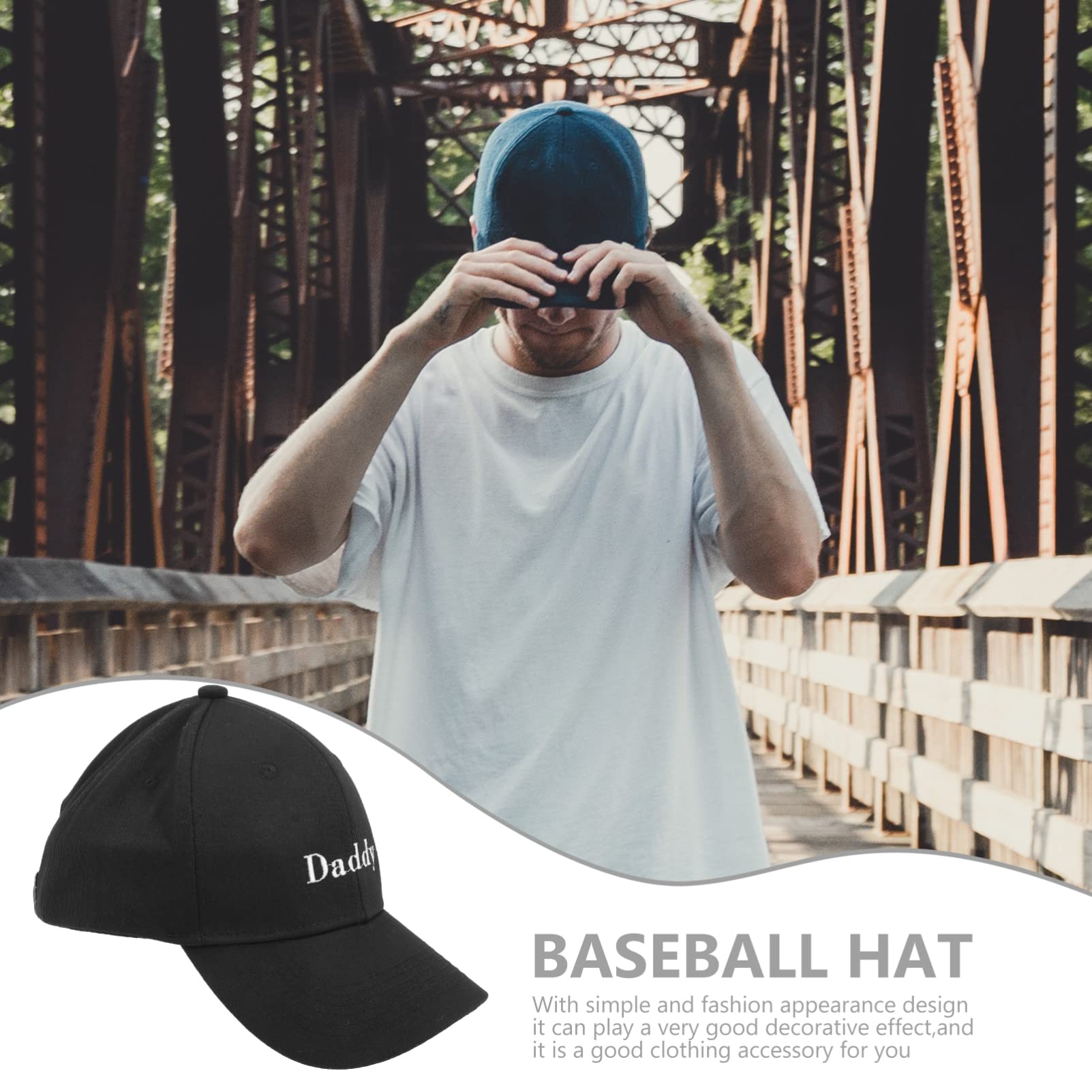 PACKOVE Baseballmützen Damen Outdoor Cap Baseball Cap sportmütze Fishing Cap Leichter Hut Schwarze Kappe Kappen Babymütze laufende Mütze Schwarze Schirmmütze Herren Schirmmütze Stoff Black