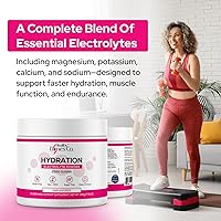 Vista 7 de Sugar-Free Electrolyte Powder Drink Mix Fast Hydration (220 gr, Unflavored) with Key Electrolytes and Trace Minerals –Keto Friendly, Vegan