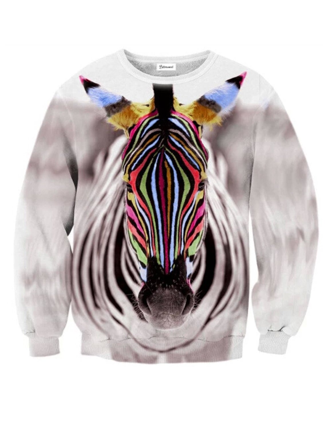 Pink Queen® Long Sleeve Animal Print Crew Neck Sweaters Sweatshirt