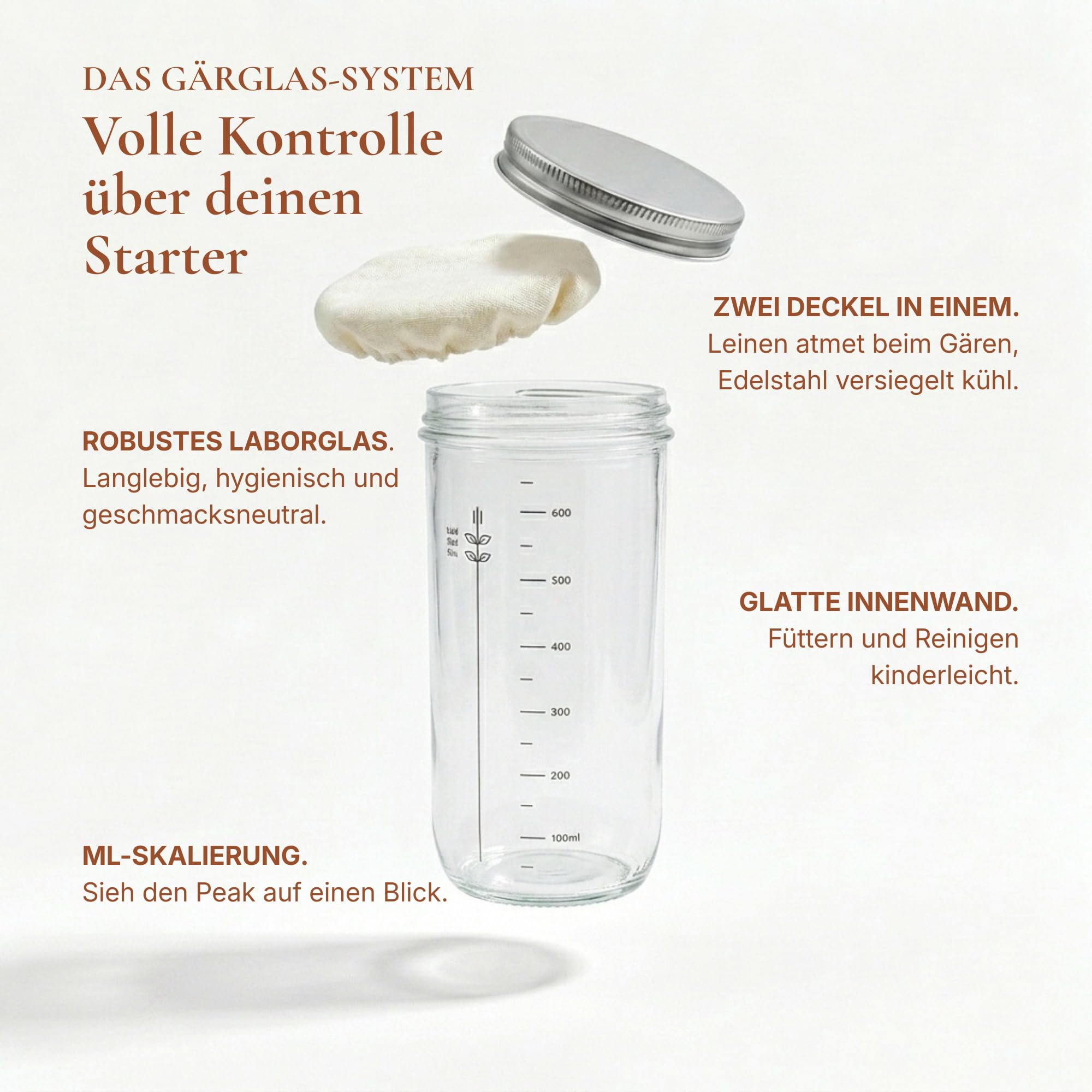 GoodHarvest Sauerteig Starter Set mit Gärkörbchen, Gärglas & Brotbackset
