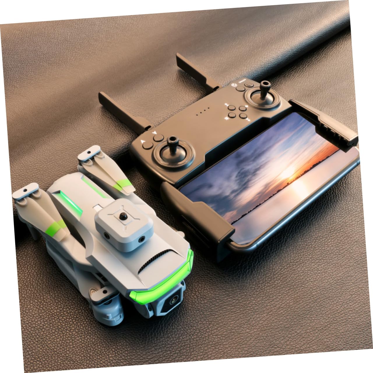 ORFOFE Drone Pieghevole Rc Aereo Telecamera Quadricottero Ricaricabile per Adulti e Adolescenti con Luci LED