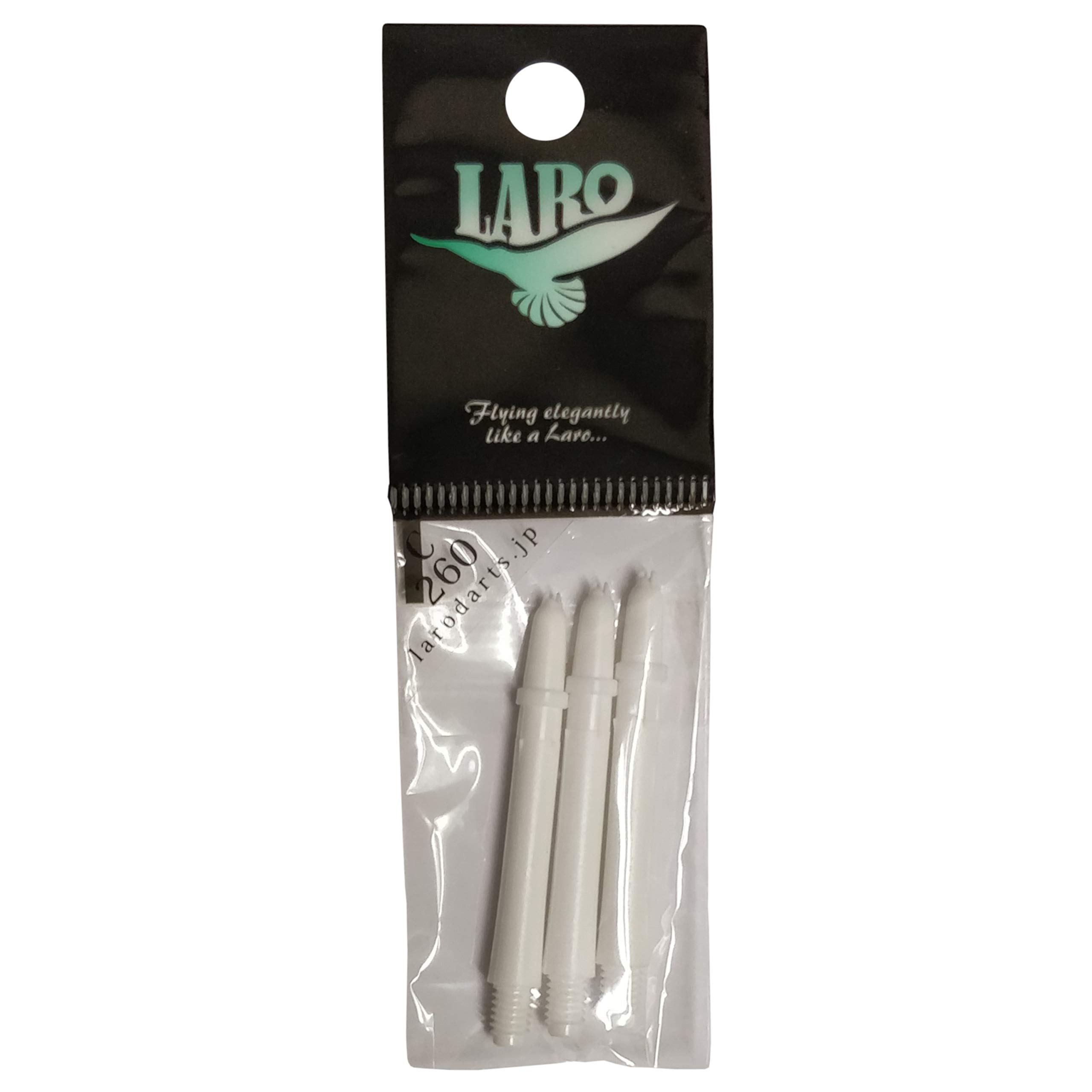 Lstyle Dart Shafts: Plastic Nylon Shaft - for Soft Tip and Steel Tip Darts - White 260 (in-Between)
