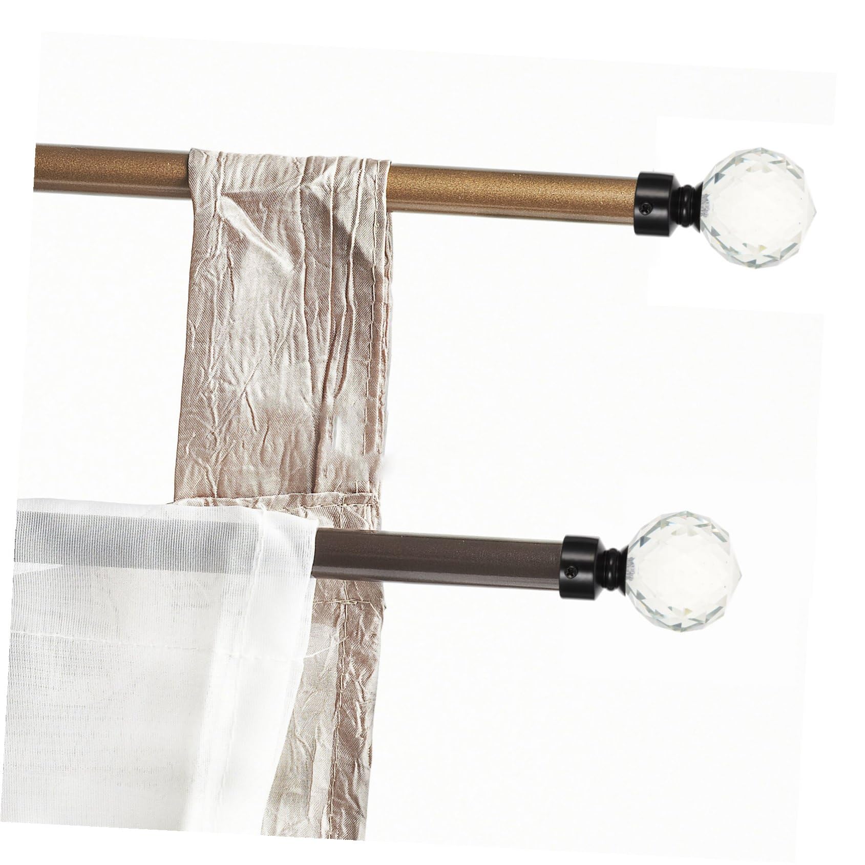 Embouts de Tringle à Rideaux en Fer Noir Lot de 2 Pièces Accessoires Décoratifs Style Simple et Rétro pour Chambre à Coucher et Décoration Intérieure
