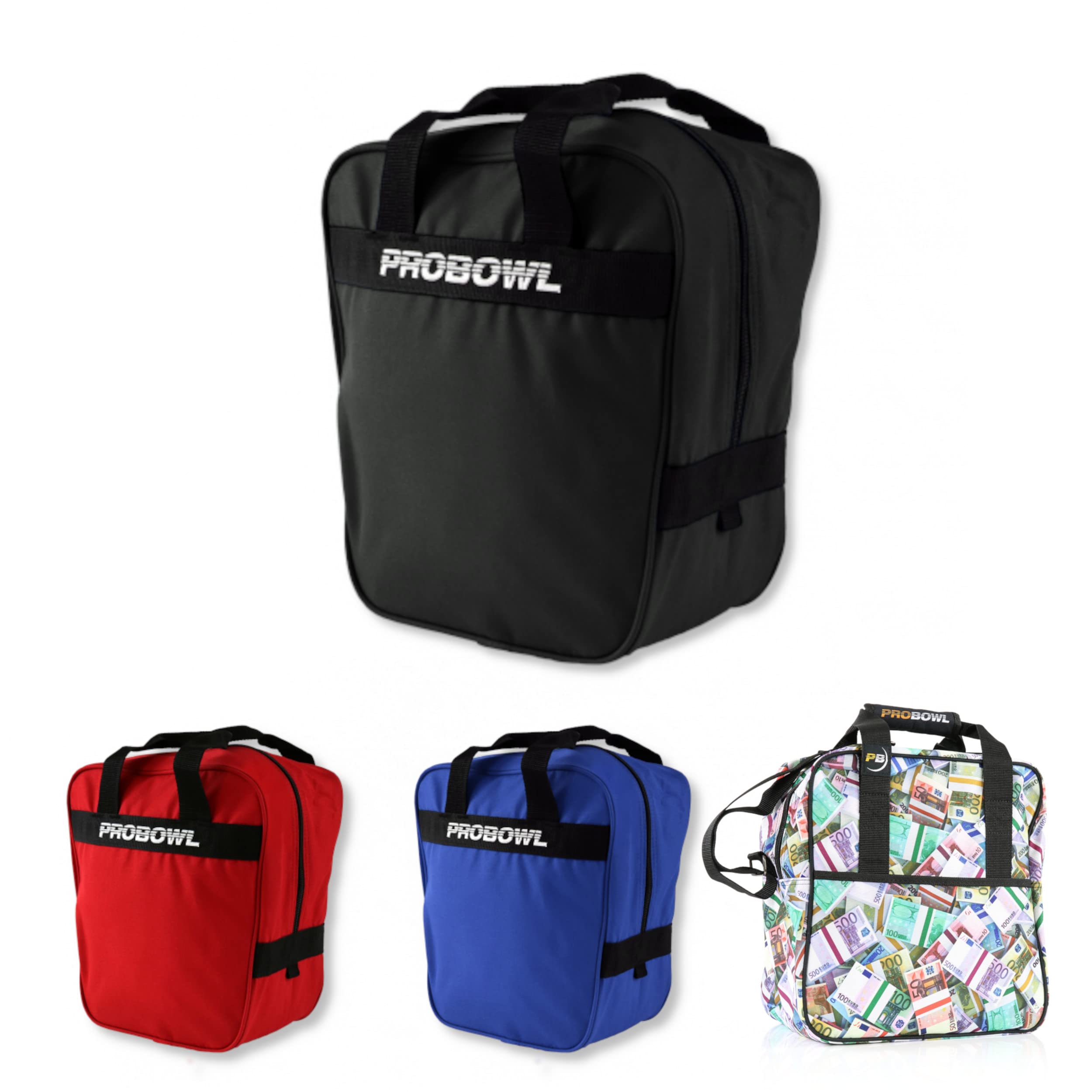 1 sac de bowling Pro Bowl Basic Single Tote - Sac de bowling pour chaussures de balle - Portable fin - Plateau rembourré - Sac de bowling léger avec poignées de transport - Sac pour hommes, femmes,