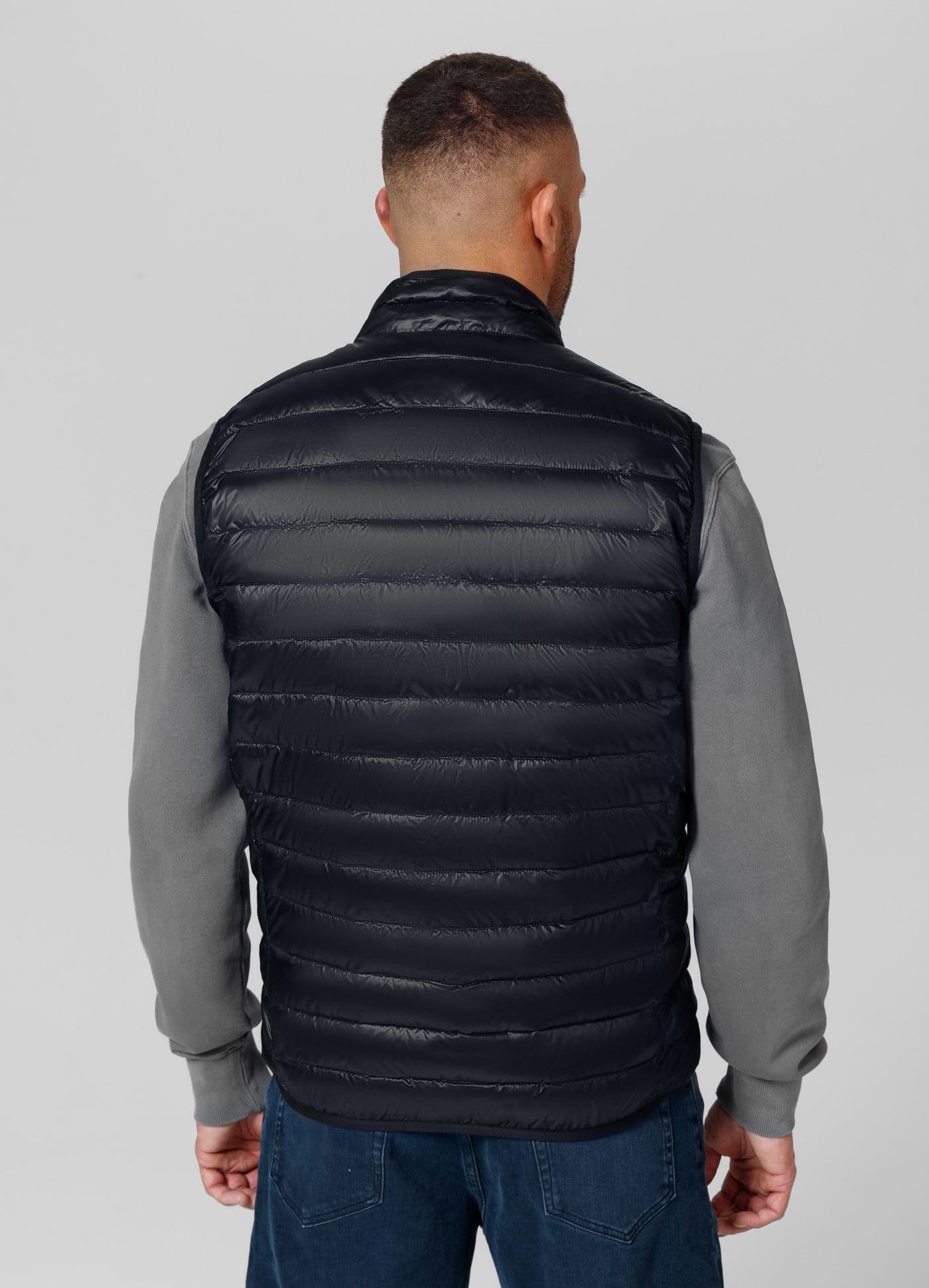PITBULL Herren Steppweste FOLDABLE – Männer Leichte Gefütterte Weste Kompakt Packbar, Glänzende Polyester Freizeit Übergangsjacke mit Taschen & Reißverschluss