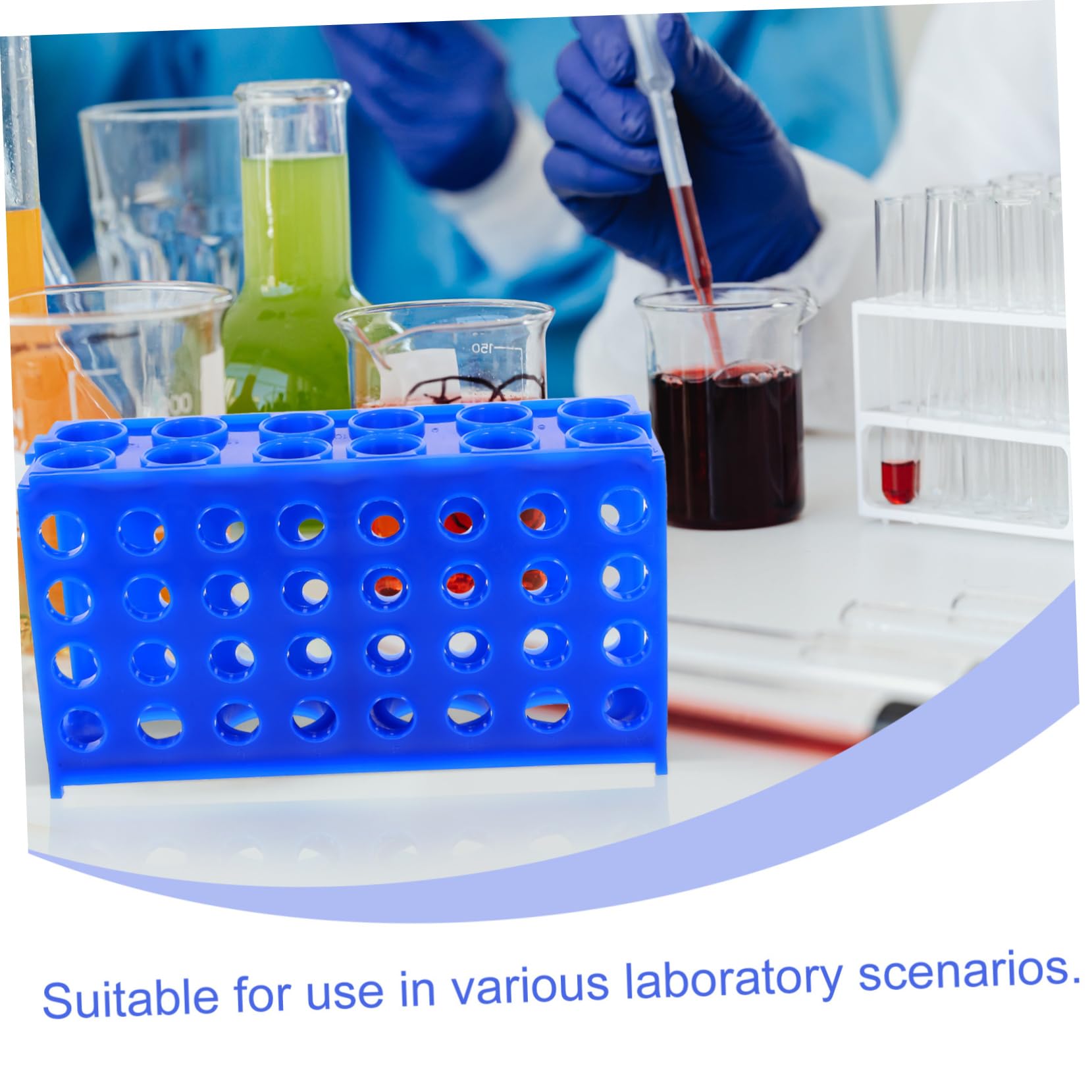 5stücke Test Tube Rack Für Labor Abnehmbarer Reagenzglasständer Zur Organisation Von Teströhren Vielseitig Einsetzbar Chemie Und Biologie Einfache Reinigung Und Stabile