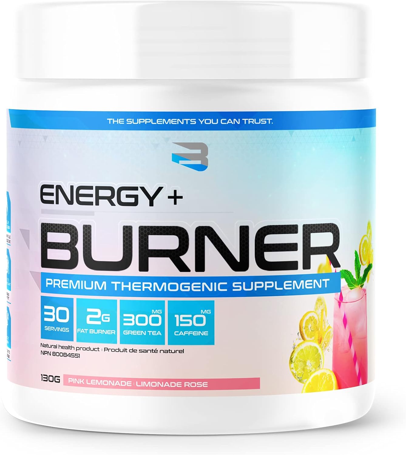 Energy+Burner Believe Supplements (Pink Lemonade) Amazon.ca Health & Personal Care