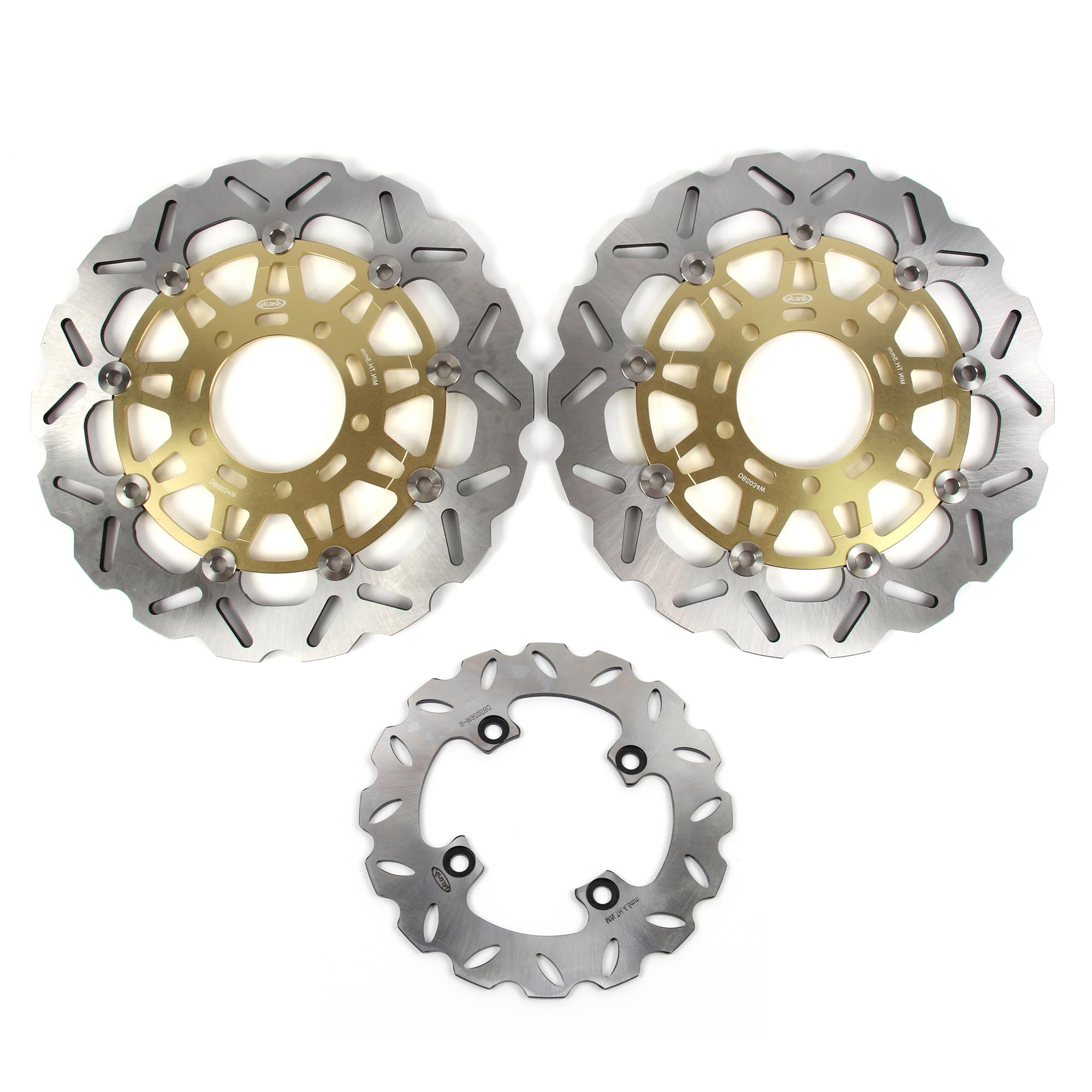 Disco Dischi Freno Anteriore Posteriore Rotore per KAWASAKI ER6N ER6F 2006-2015 Disks Accessori per motori ER-6N ER-6F 2007 2008 2009 2010 2011 2012 2013 2014 Oro Ninja ZX10R