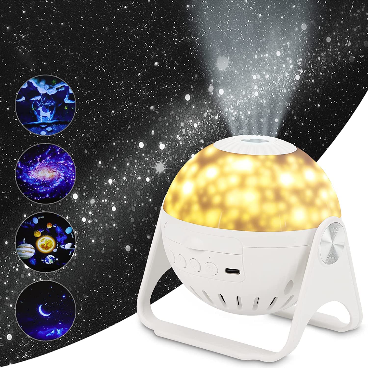 MORPICH ABS,PVC Projector-Star Projector-360 Degree Auto Rotation-Timed Starry Planetarium Projector -Night Light-Lights for Room Decor-Unique Gift for Children-Kids Gifts [Multicolour] (Nebula Lamp)