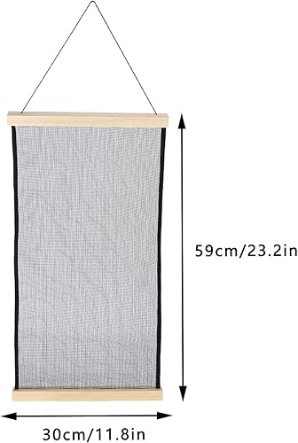 Miniatura 5 de Fofetbfo Soporte de pared para pendientes, organizador de aretes de tela de malla, estante de joyería montado en la pared, organizador de joyas para