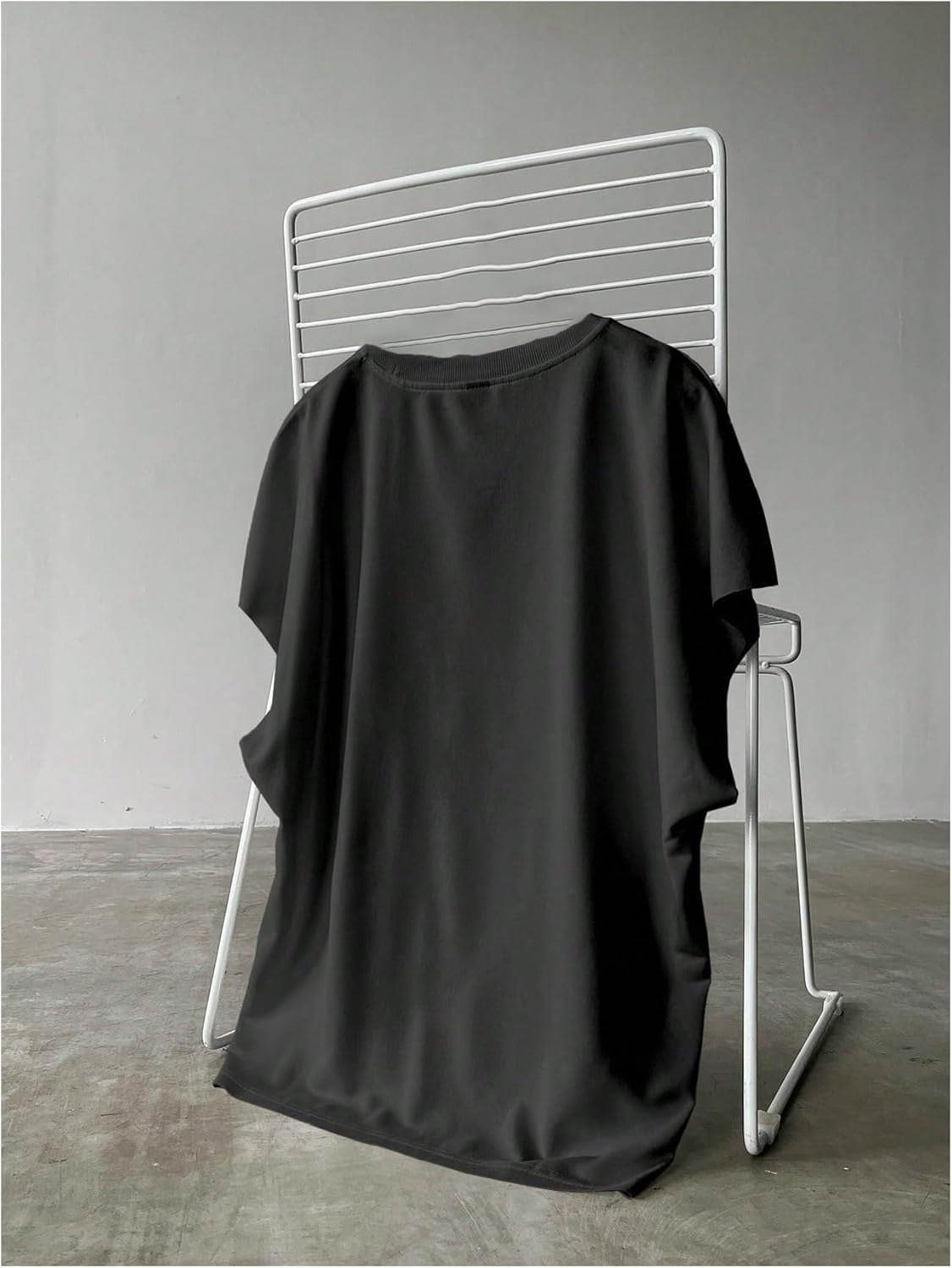 SHENHE Men's Distressed Crew Neck Loose Tank Tops Dolman Sleeve Solid Going Out Tops - Image 3