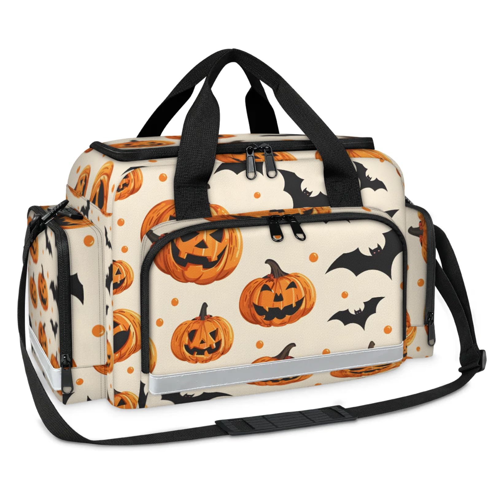 GzLeyigou First Aid Bags Empty, Halloween Bat Emergency Bag Bat Squash First Aid Kit Multiple Compartment Kit Carrier On Call Trauma Bag For Paramedics Emergency Medical Supplies Kit