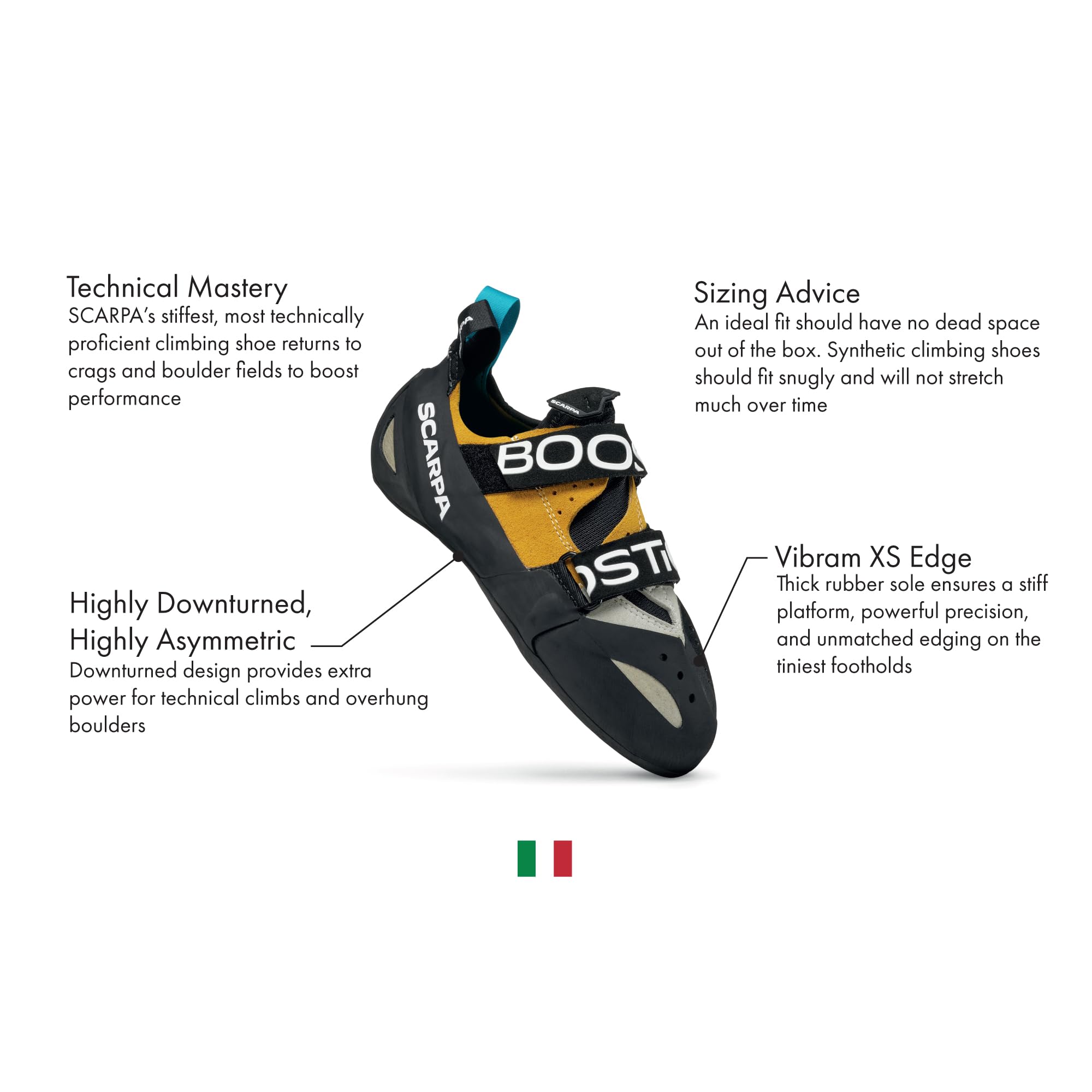 SCARPA Boostic R - Scarpe da arrampicata e bouldering - Prestazioni specializzate per bordatura e supporto