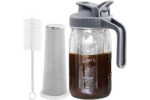 Best Mason Jar Tea Infuser: Cold Brew Coffee Maker Pitcher 32 oz