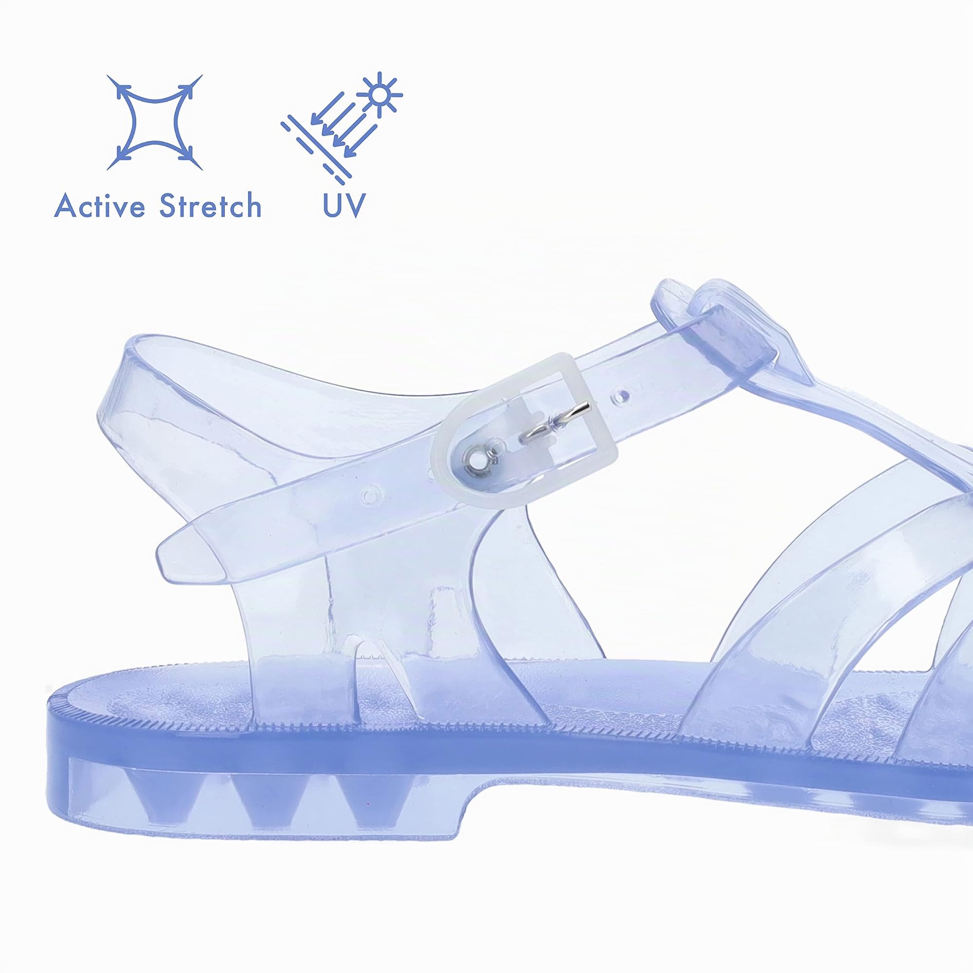 Andrés Machado - Unisex Sandalen - AM188 - aus robustem PVC mit verstellbarer Schnalle - Bequeme Sommerschuhe für Strand, Pool und Freizeit - Größen 32 bis 46 EU