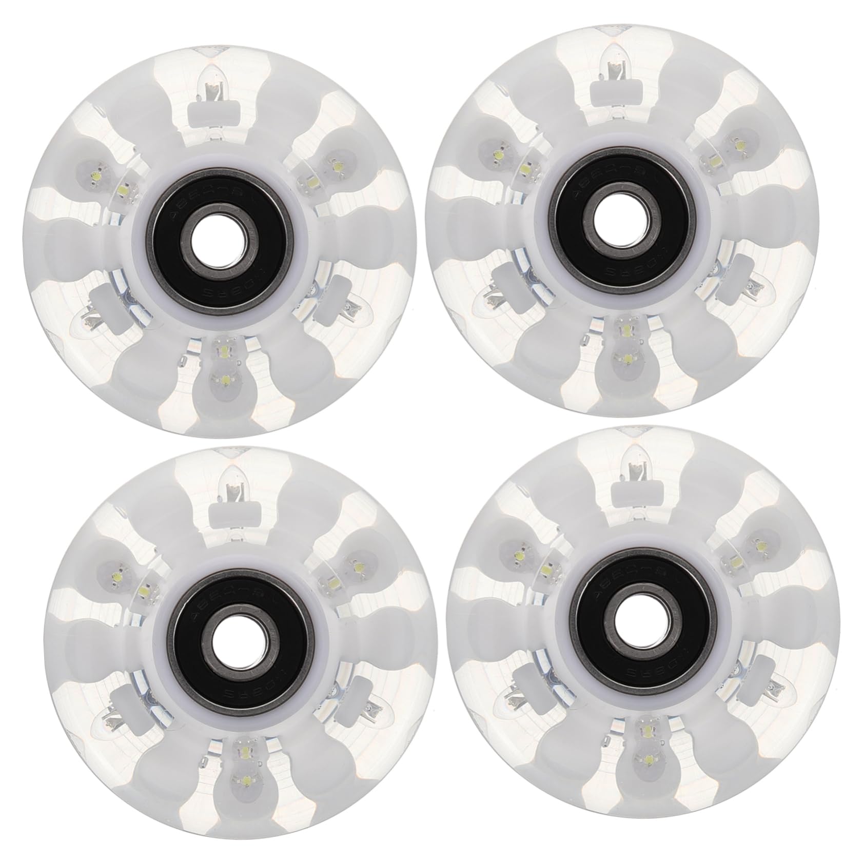NULYLU Glow in The Dark Skating Wheel Set 4 Wheels for Roller Skates Inline Skates