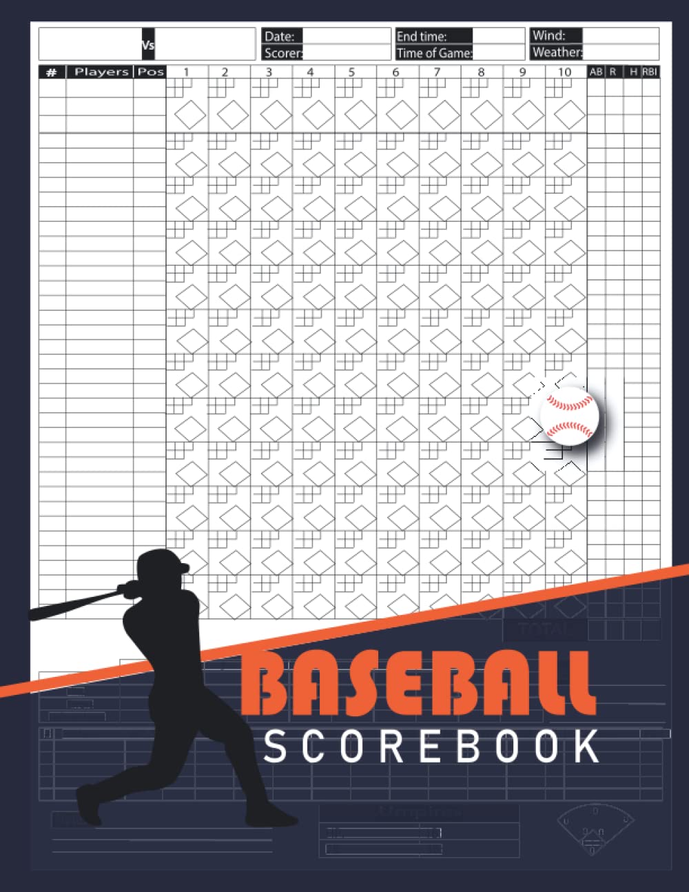 Baseball Scorebook: Simple Softball Scorekeeper Book for Scorers, Parents, Coaches and Players - 120 Pages Large Print